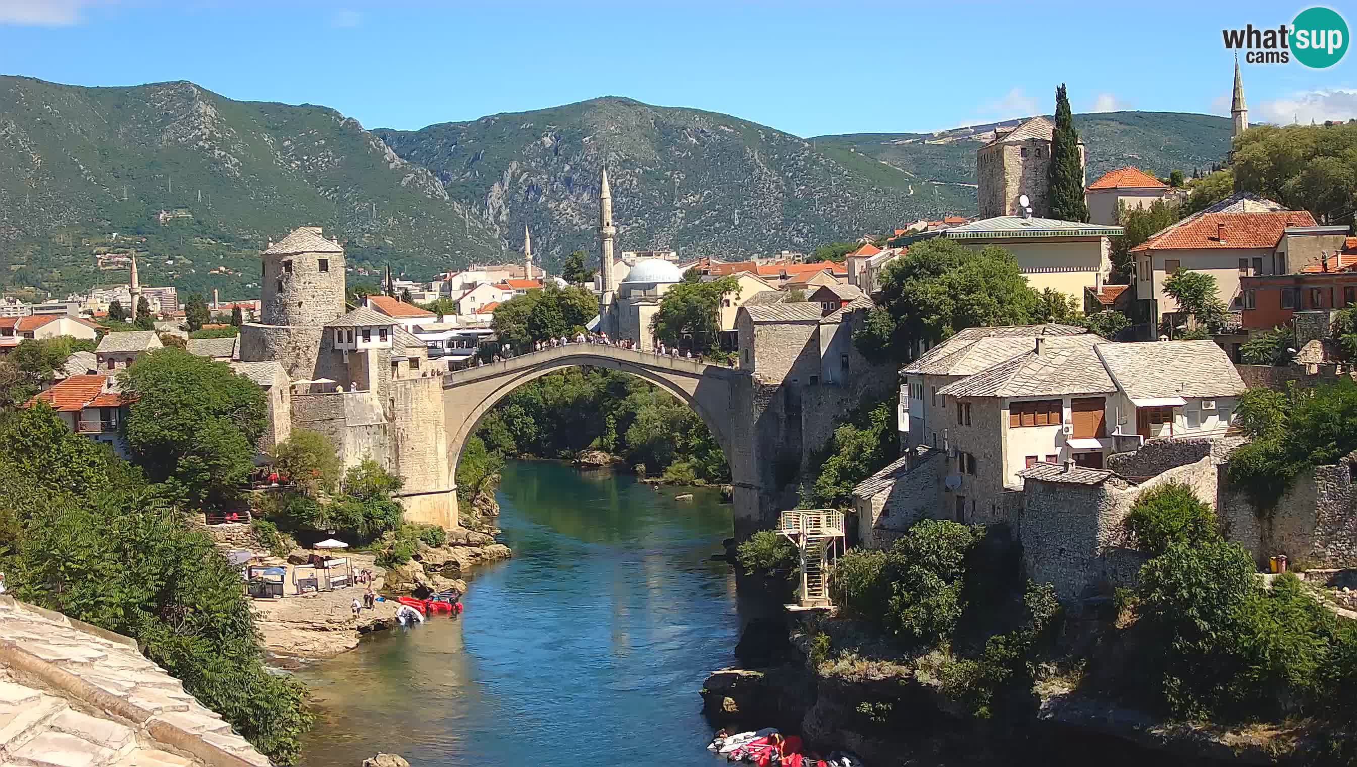 Mostar live – Webcam auf die Alte Brücke (Stari Most) und den Fluss Neretva