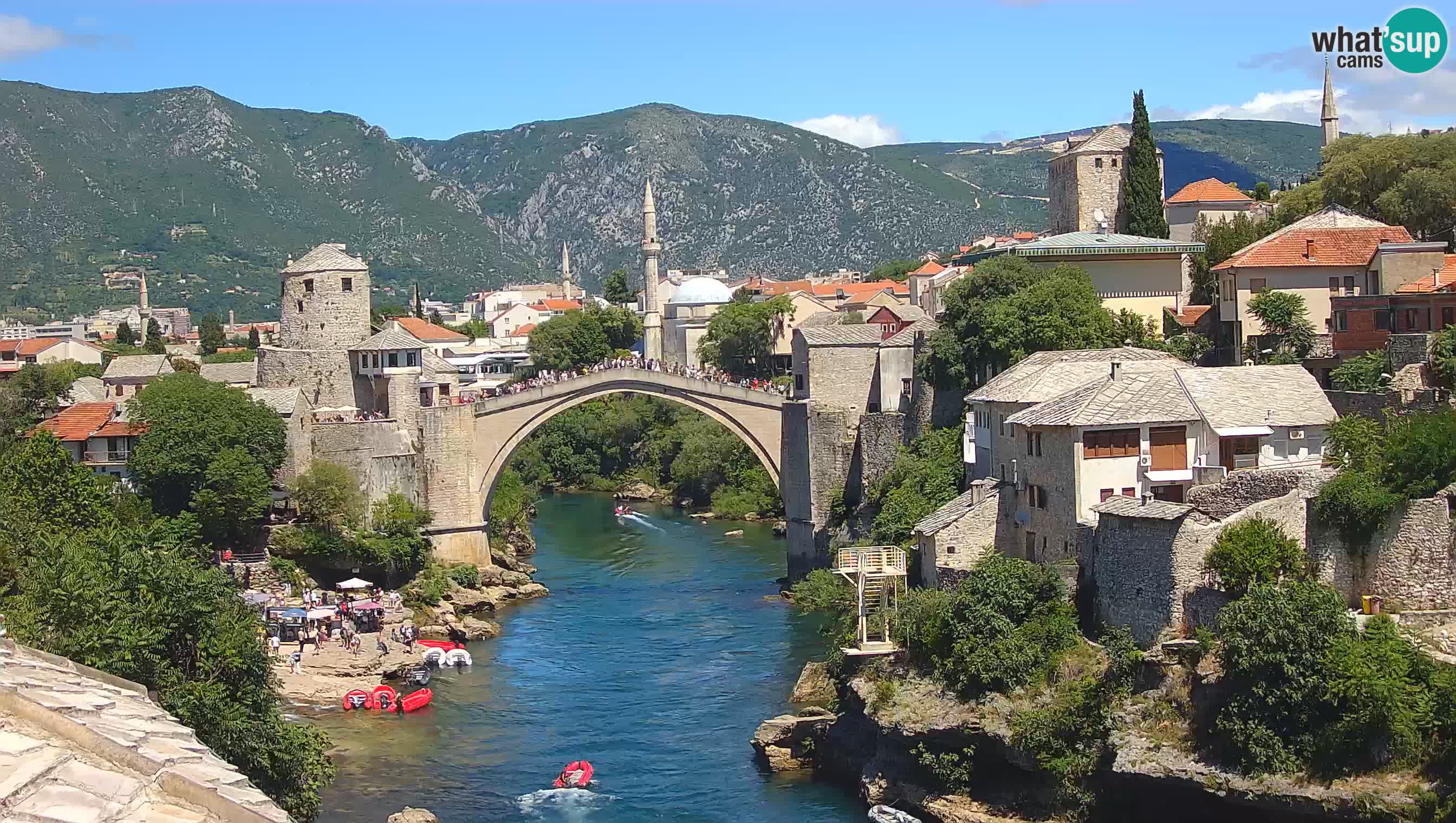 Webcam de Mostar – Le Vieux Pont sur la rivière Neretva