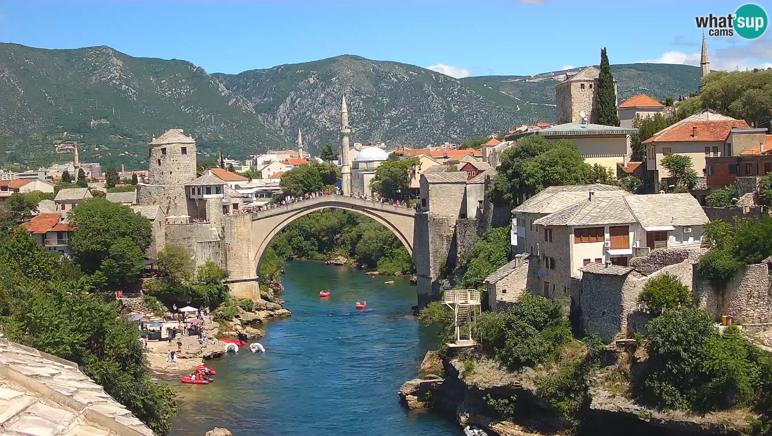 Webcam de Mostar – Le Vieux Pont sur la rivière Neretva