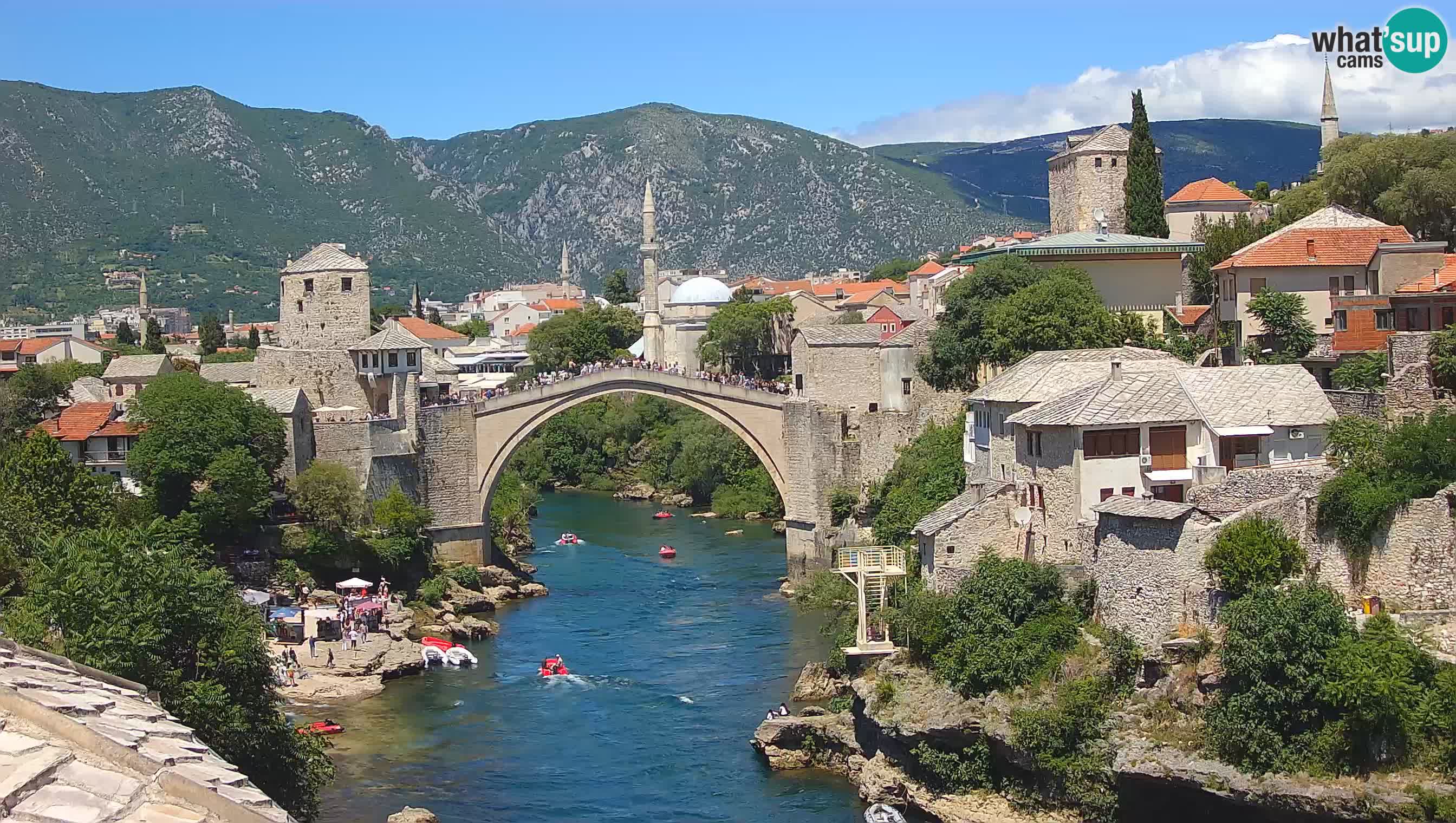 Webcam de Mostar – Le Vieux Pont sur la rivière Neretva