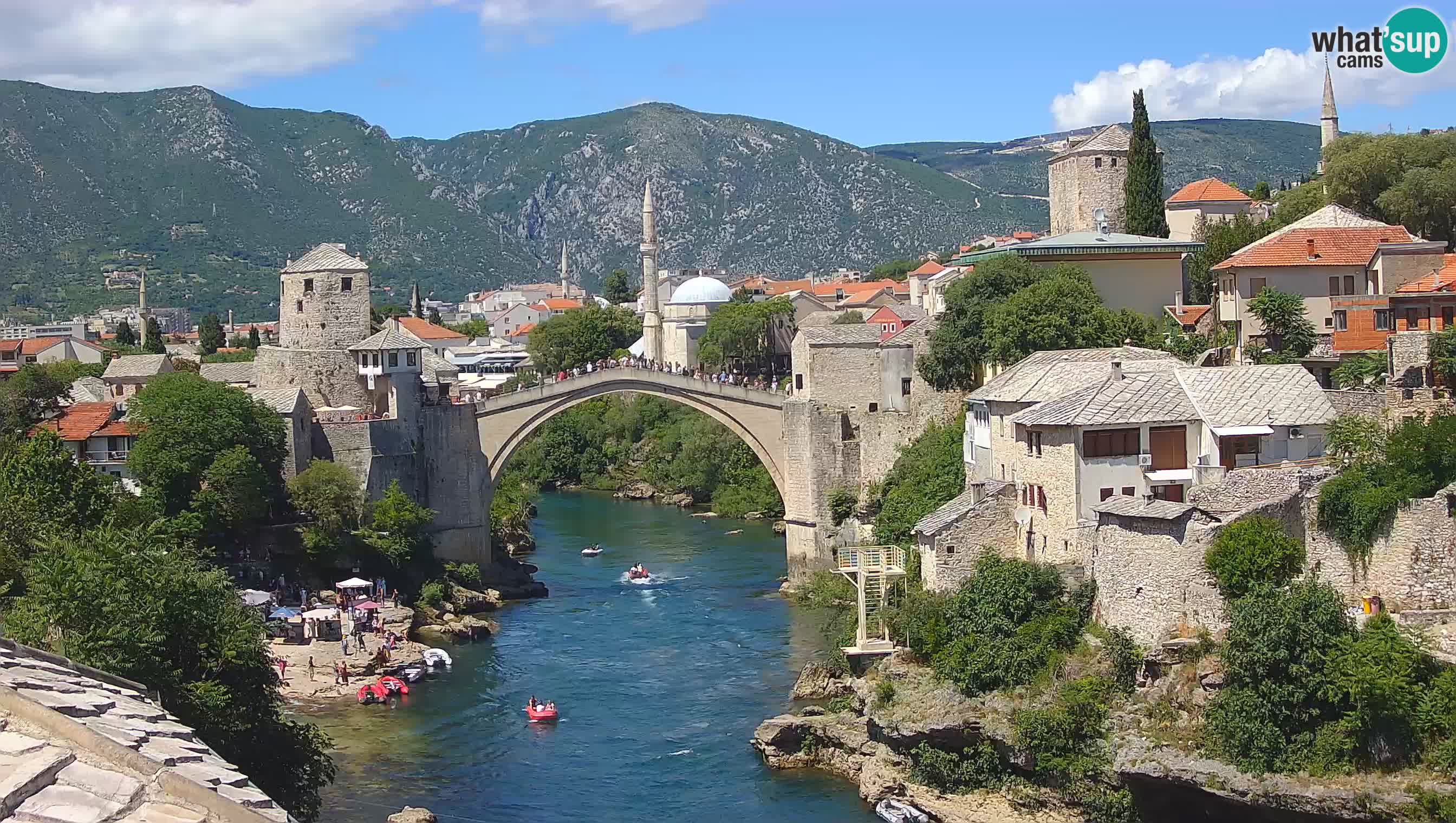 Webcam de Mostar – Le Vieux Pont sur la rivière Neretva