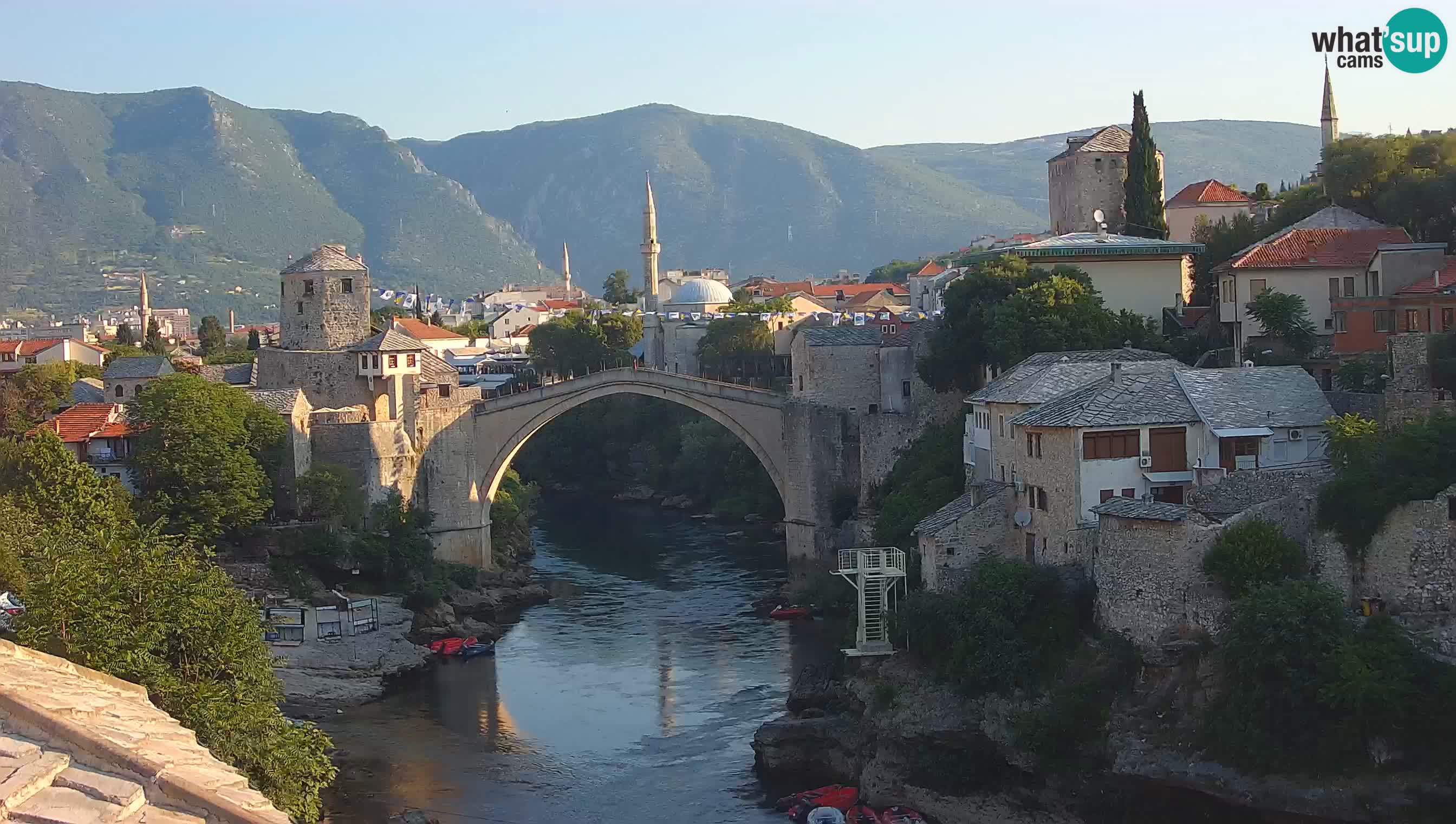Cámara web de Mostar – El Viejo Puente sobre el río Neretva