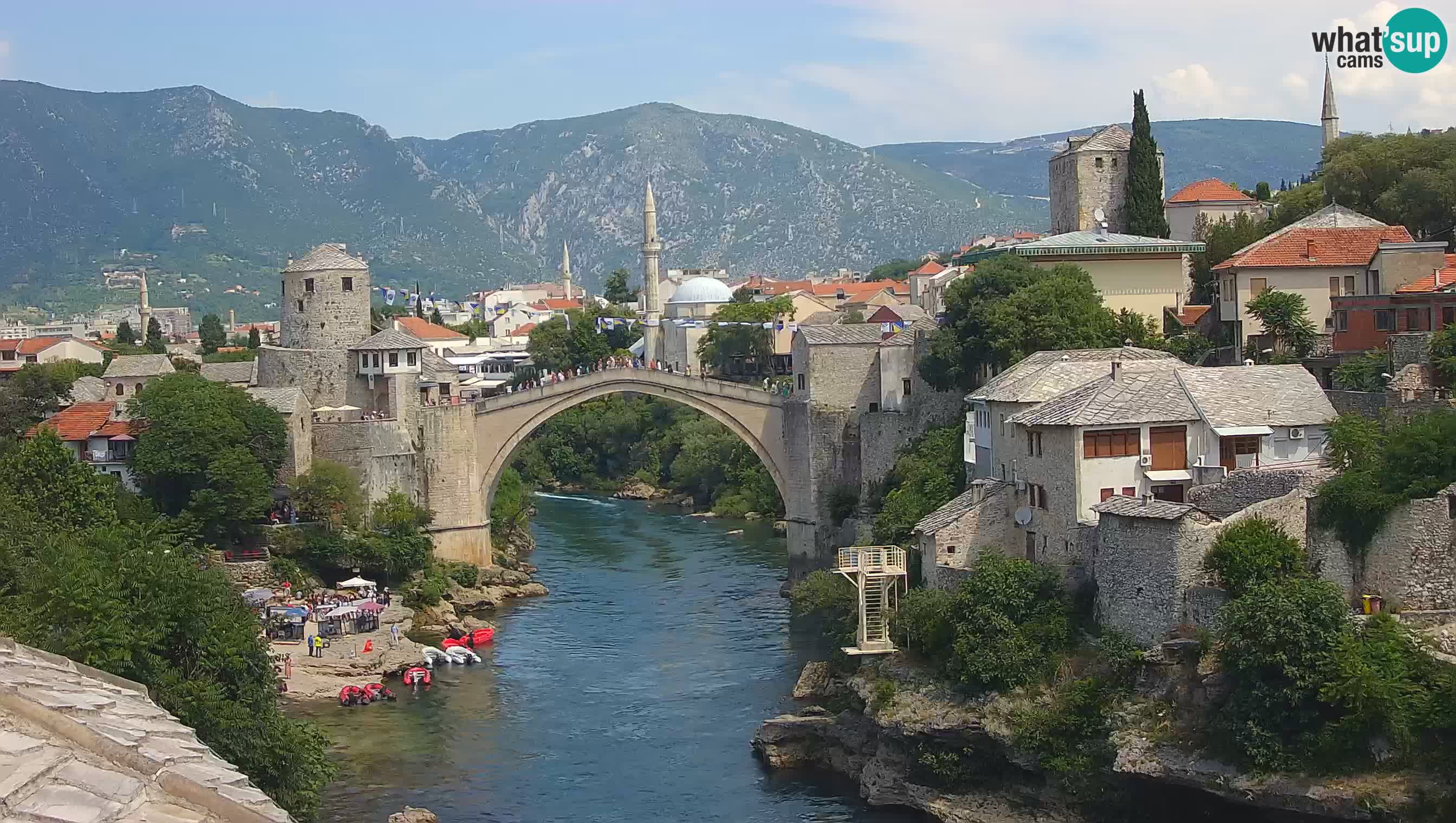Cámara web de Mostar – El Viejo Puente sobre el río Neretva