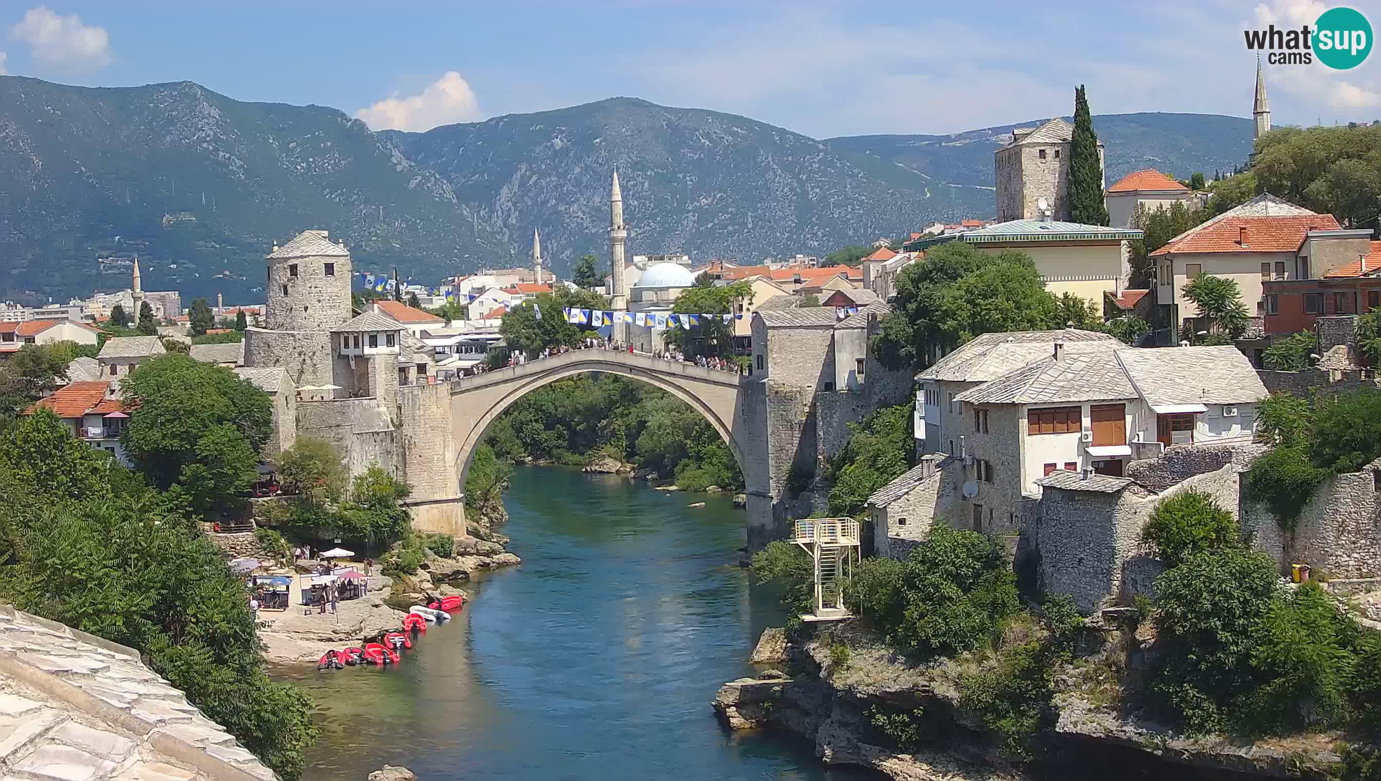 Cámara web de Mostar – El Viejo Puente sobre el río Neretva