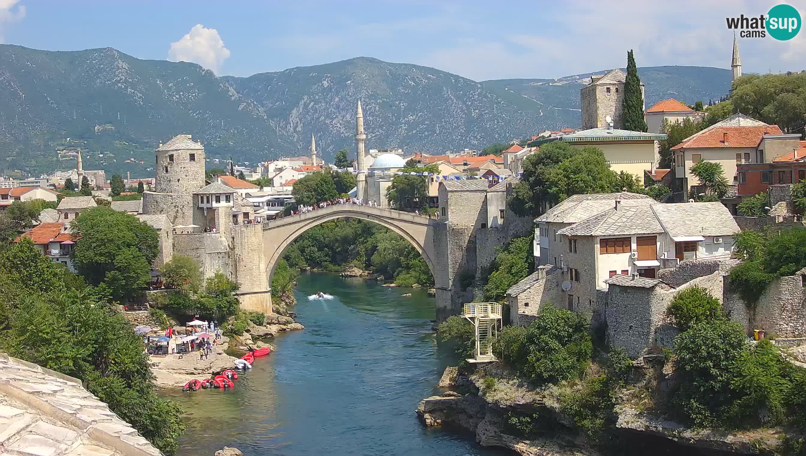 Cámara web de Mostar – El Viejo Puente sobre el río Neretva