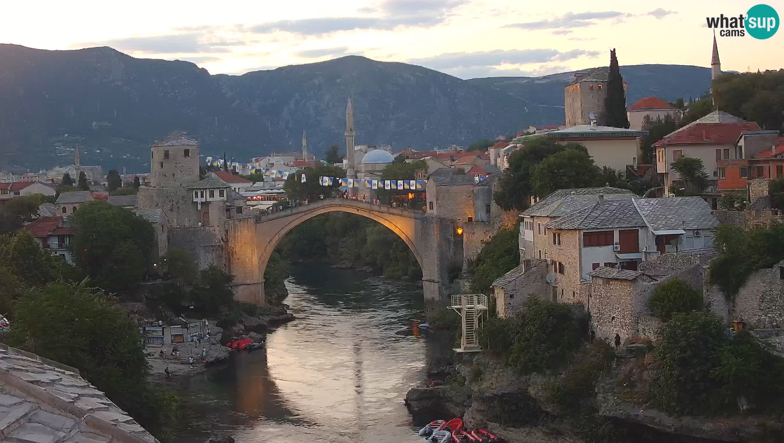 Mostar live – Webcam auf die Alte Brücke (Stari Most) und den Fluss Neretva