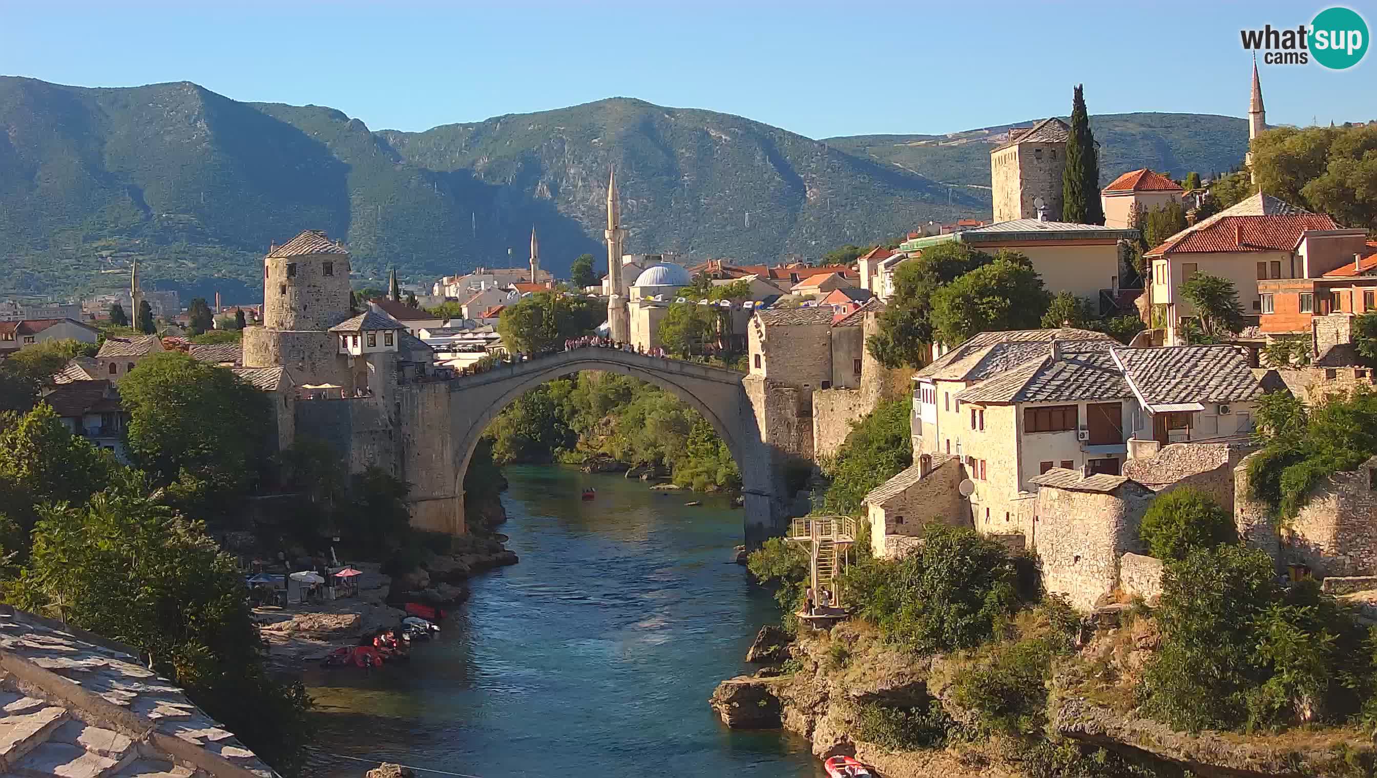 Webcam de Mostar – Le Vieux Pont sur la rivière Neretva