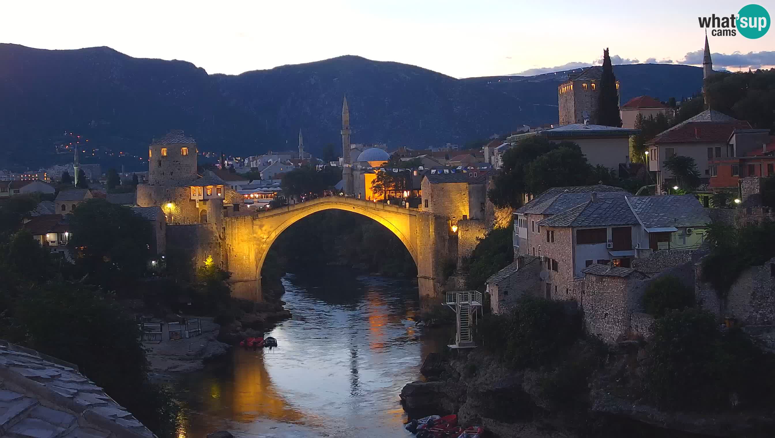 Cámara web de Mostar – El Viejo Puente sobre el río Neretva
