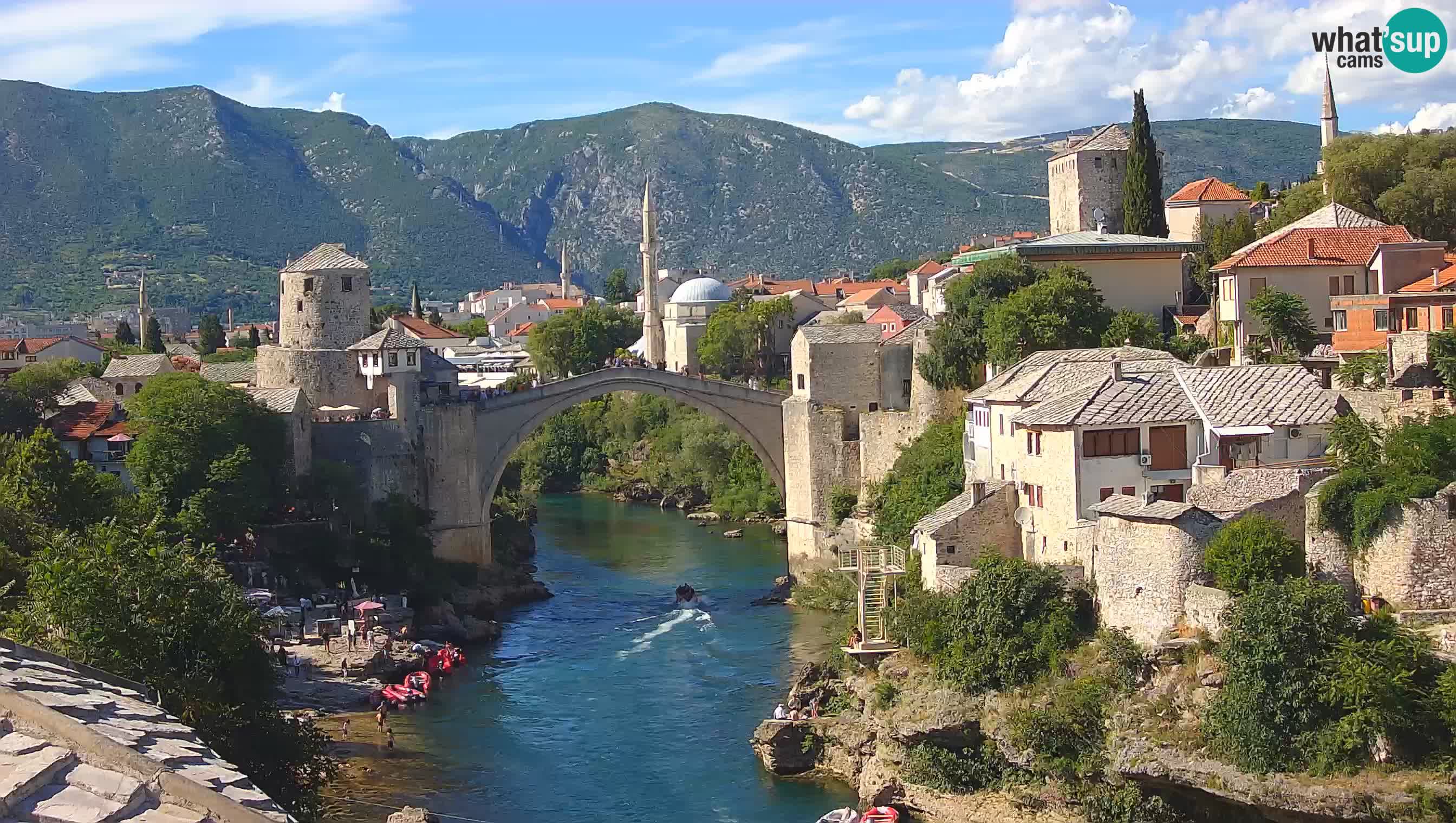Mostar live – Webcam auf die Alte Brücke (Stari Most) und den Fluss Neretva