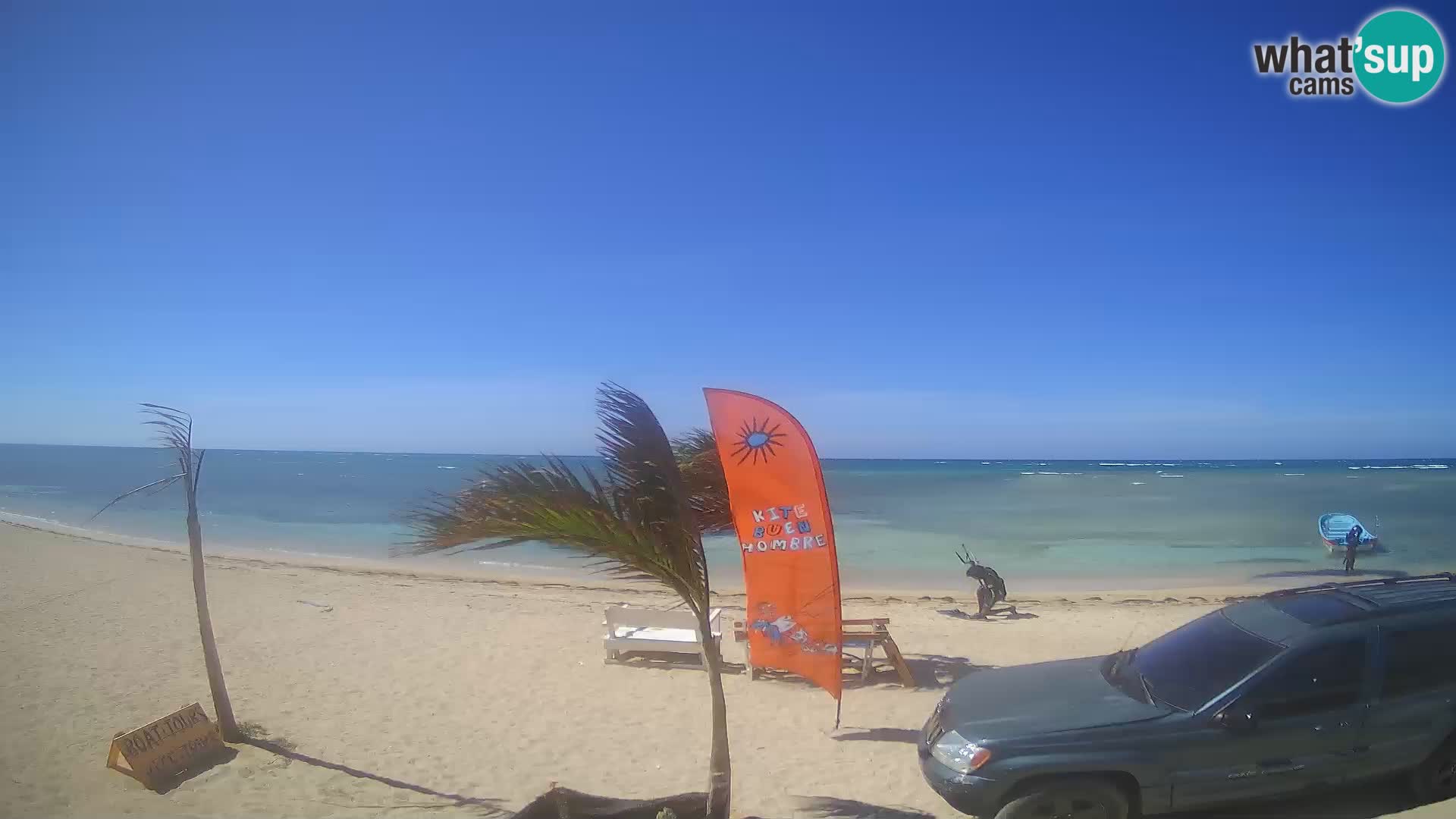 Caméra en direct de Kite Buen Hombre Kiteboarding – Plage Buen Hombre – Monte Cristi – République Dominicaine