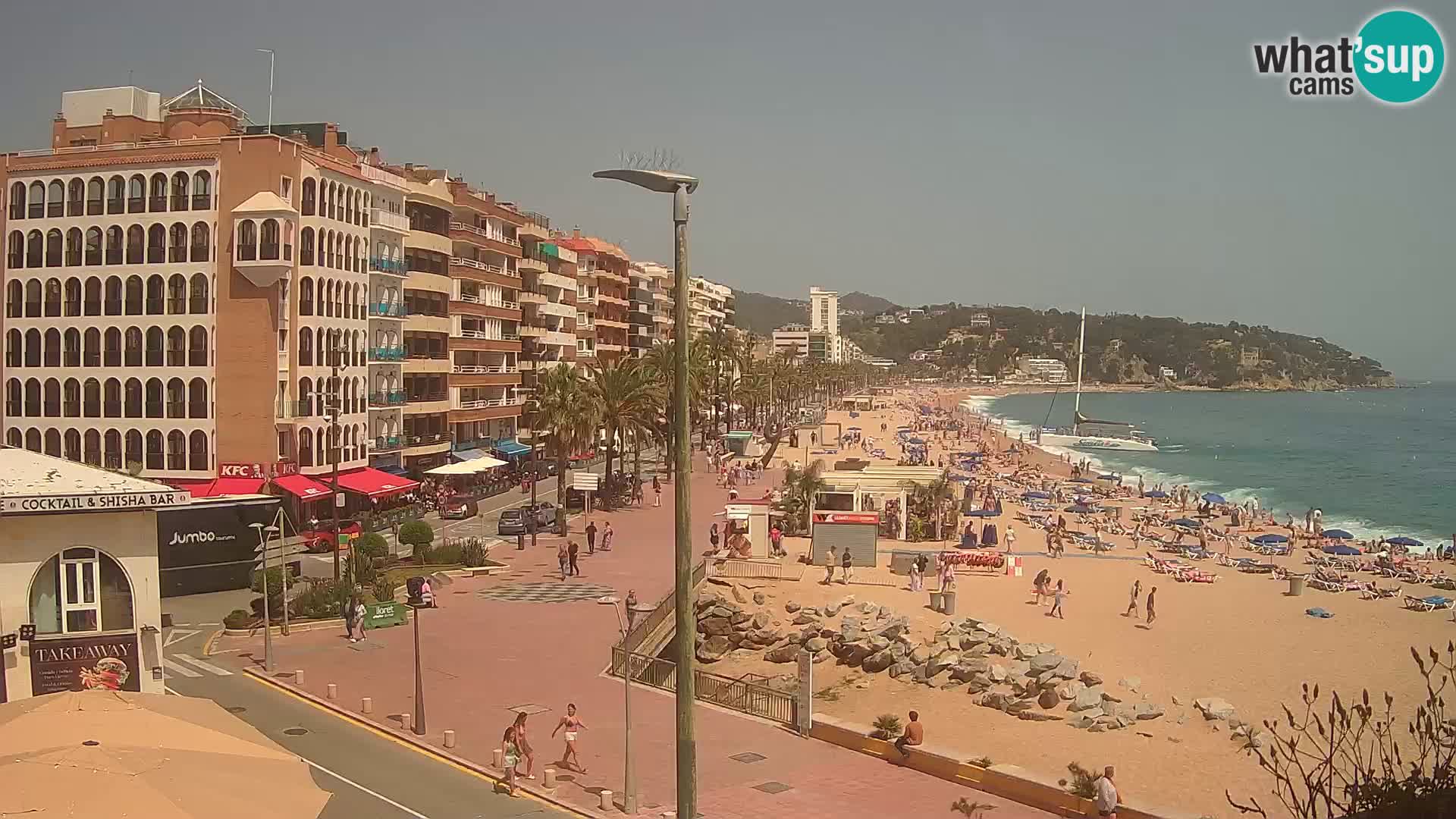 Webcam Lloret de Mar – the main beach – – Costa Brava – Spain
