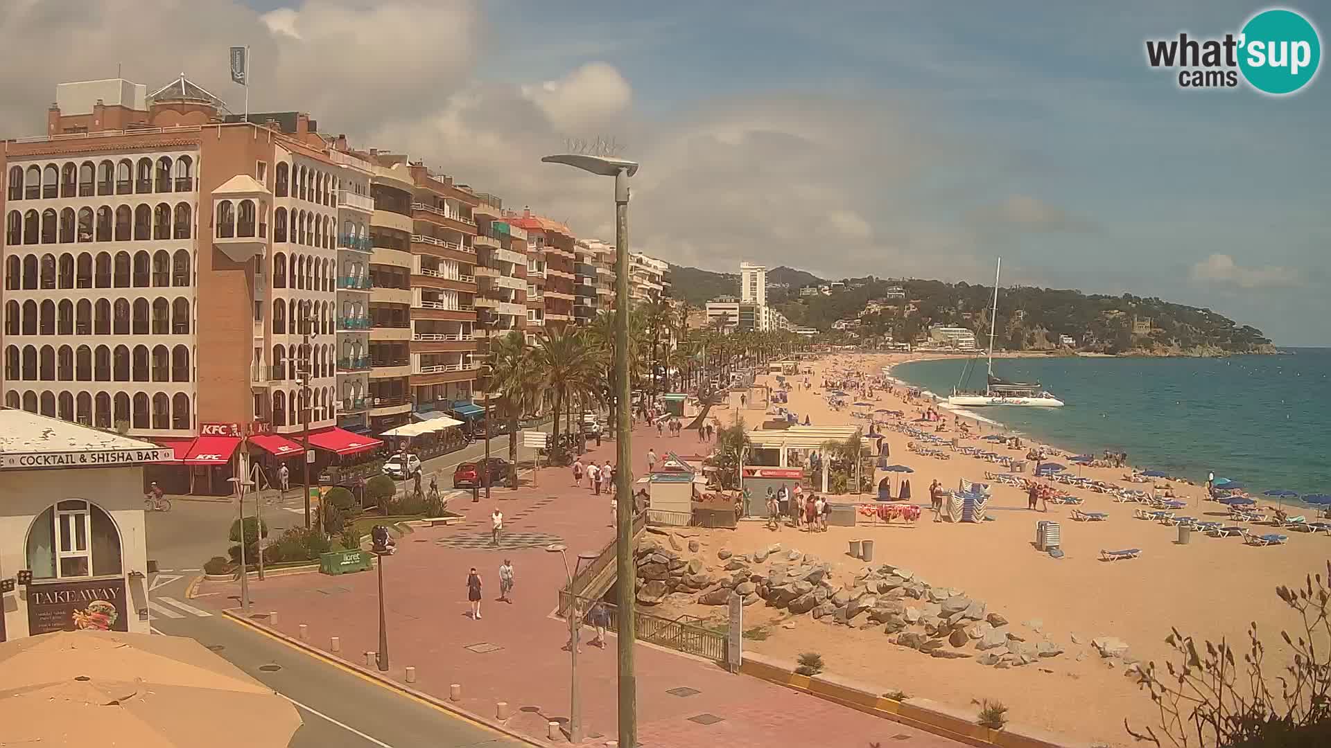 Webcam Lloret de Mar – the main beach – – Costa Brava – Spain