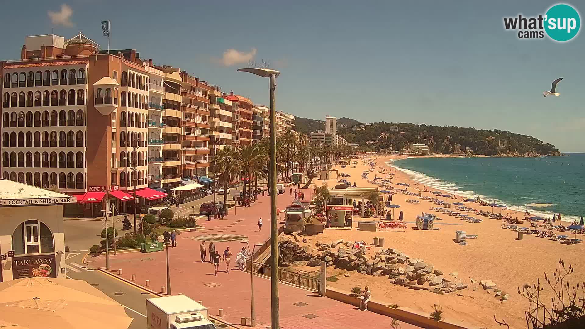 Webcam Lloret de Mar – the main beach – – Costa Brava – Spain