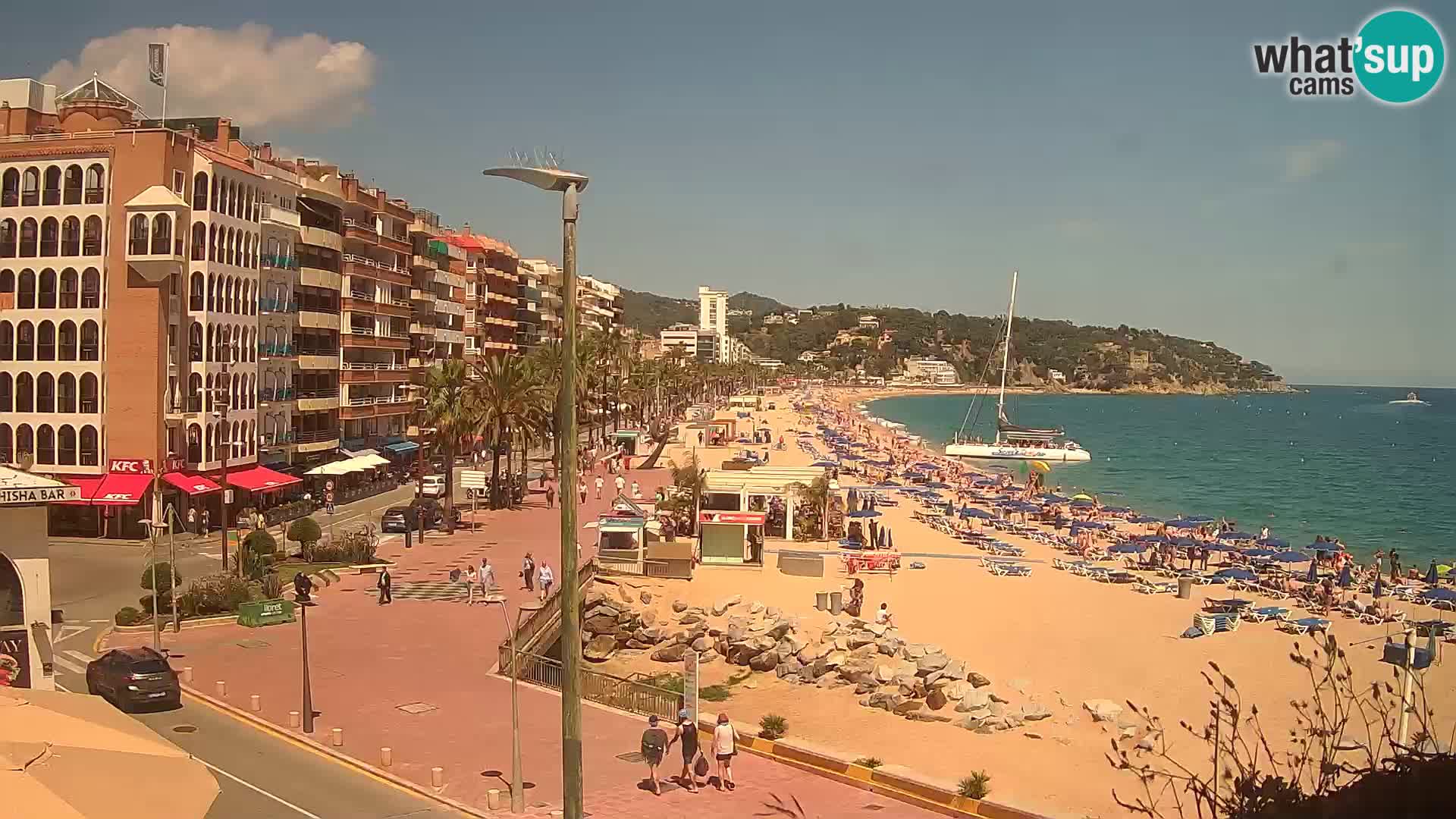 Webcam Lloret de Mar – the main beach – – Costa Brava – Spain