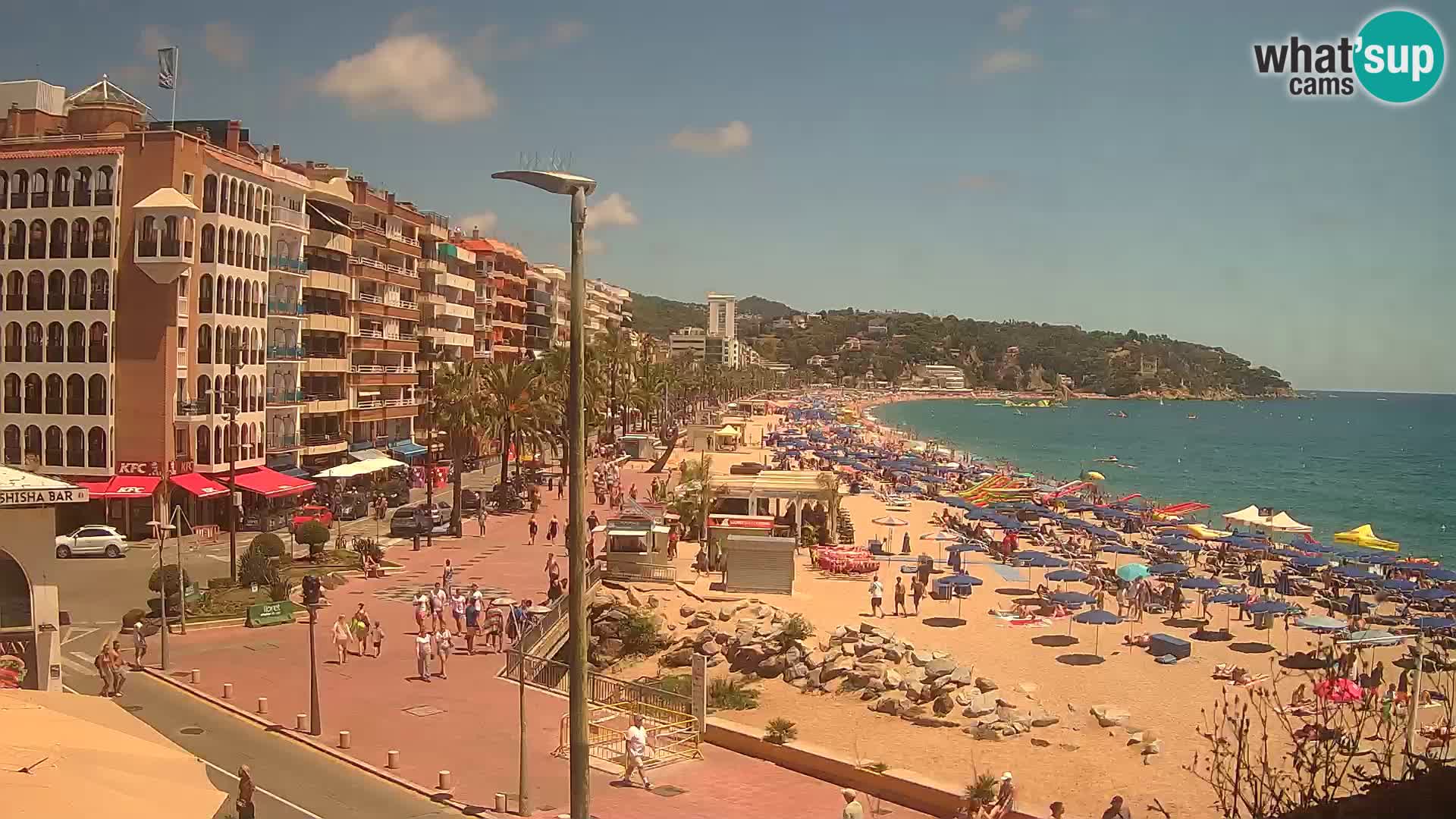 Webcam Lloret de Mar – the main beach – – Costa Brava – Spain
