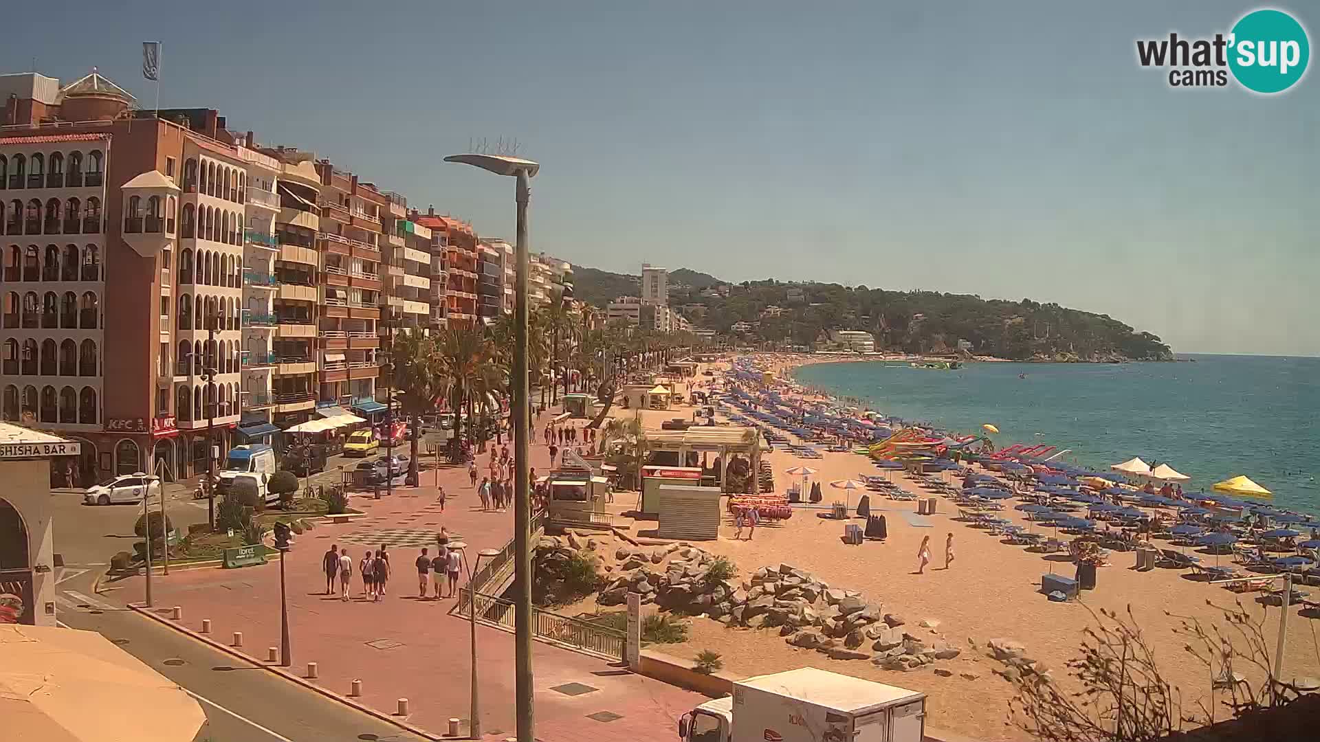 Webcam Lloret de Mar – the main beach – – Costa Brava – Spain