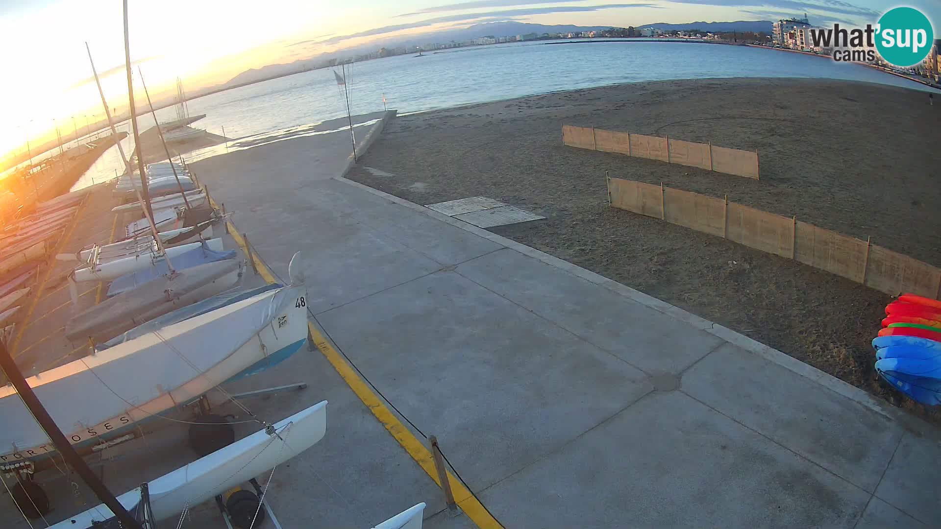 Webcam porto di Roses – Costa Brava – spiaggia La Perola