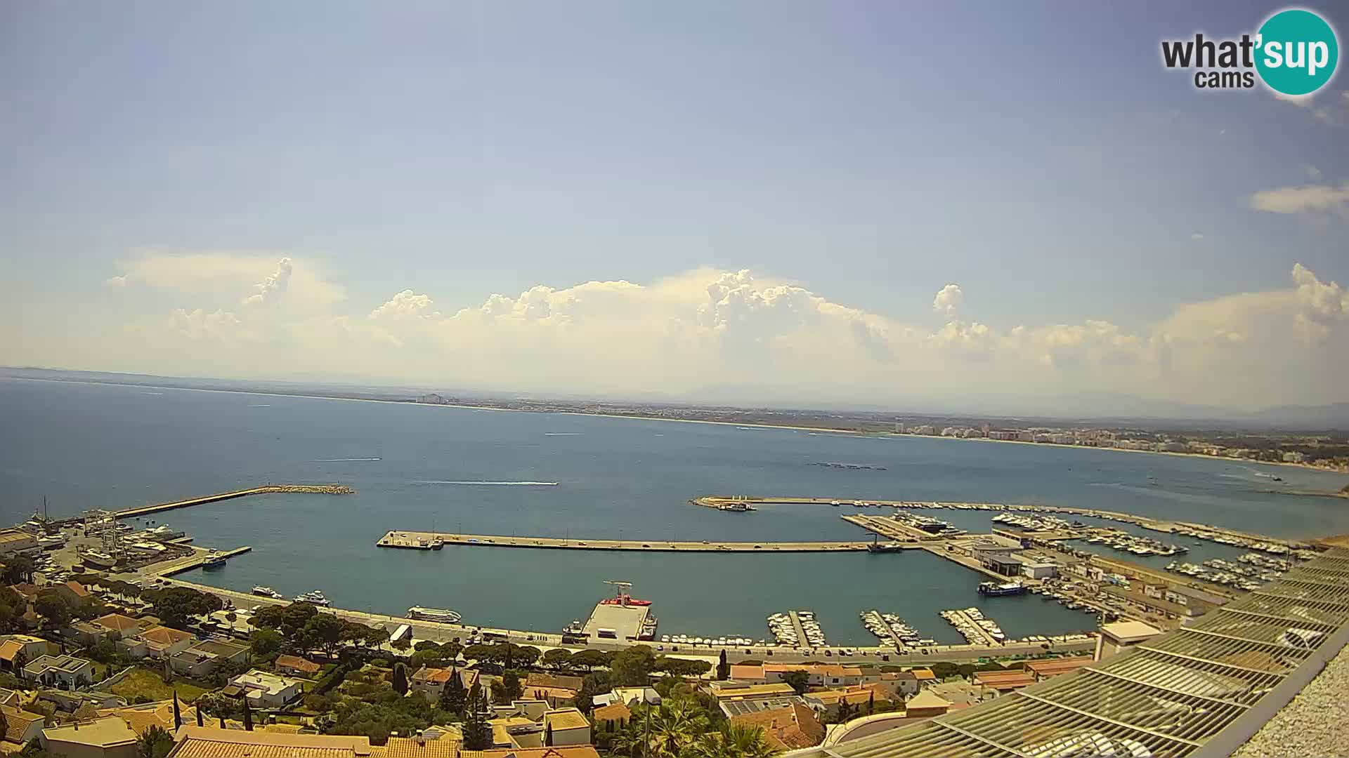 Livecam Hafen Roses –  Fischereihafen und die Bucht
