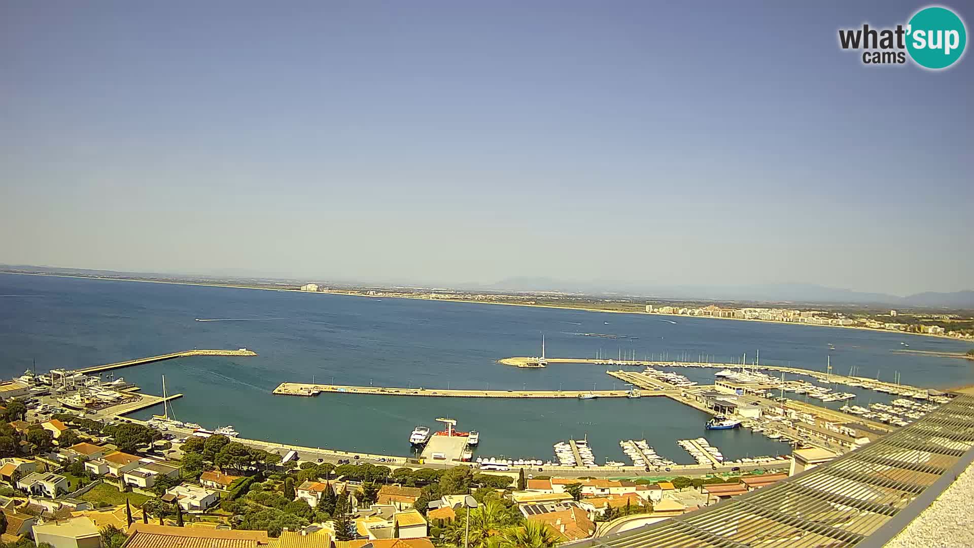 Livecam Hafen Roses –  Fischereihafen und die Bucht
