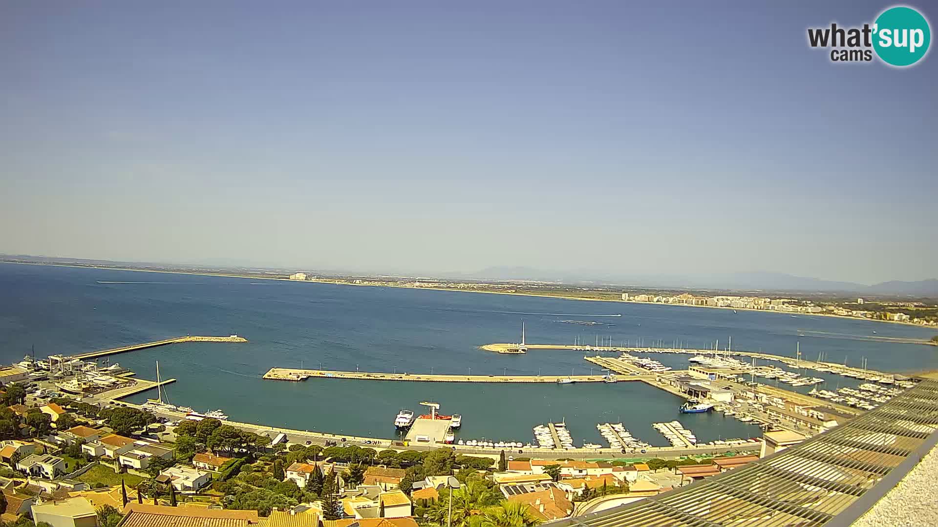 Livecam Hafen Roses –  Fischereihafen und die Bucht