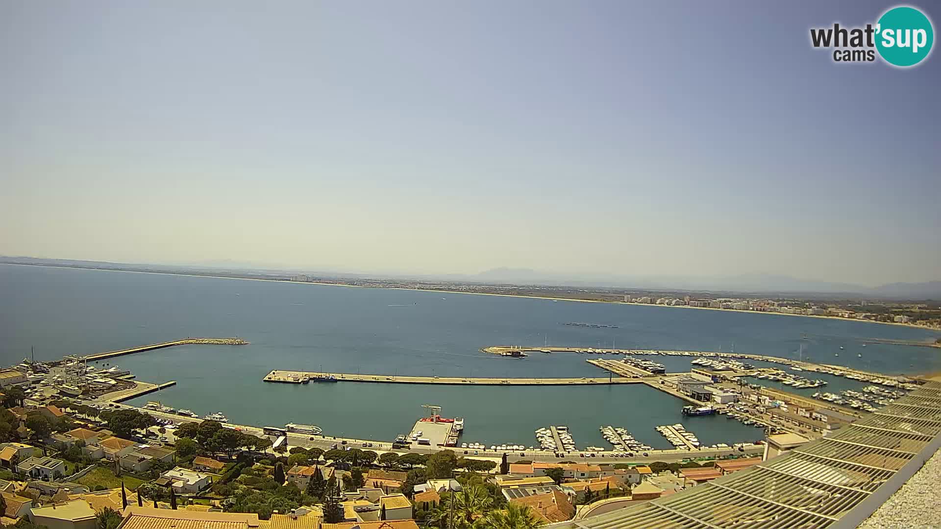 Livecam Hafen Roses –  Fischereihafen und die Bucht