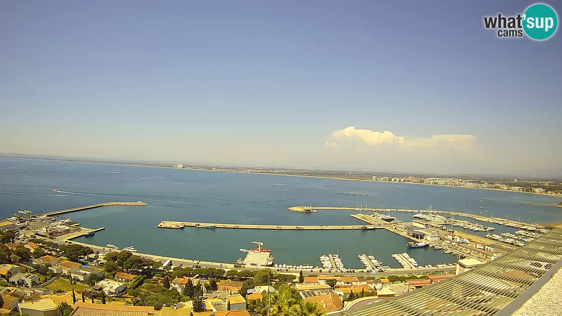 Livecam Hafen Roses –  Fischereihafen und die Bucht