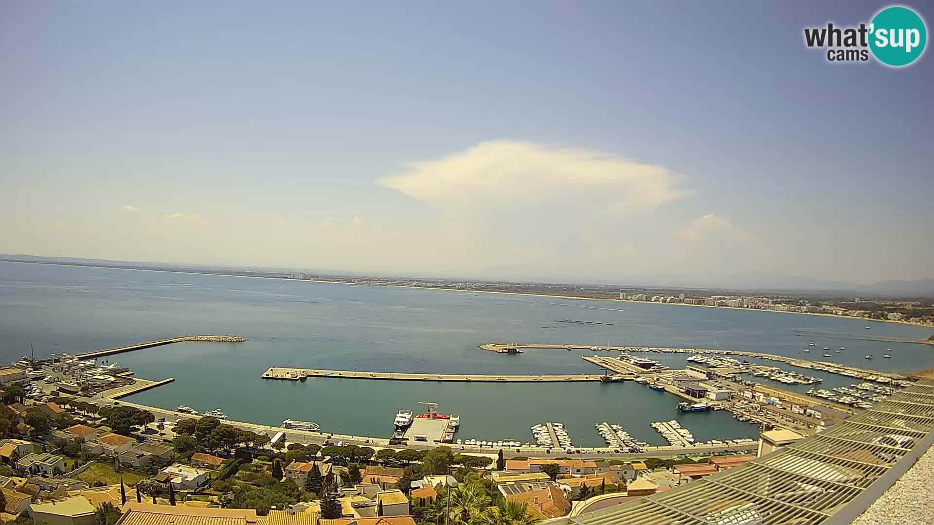 Livecam Hafen Roses –  Fischereihafen und die Bucht
