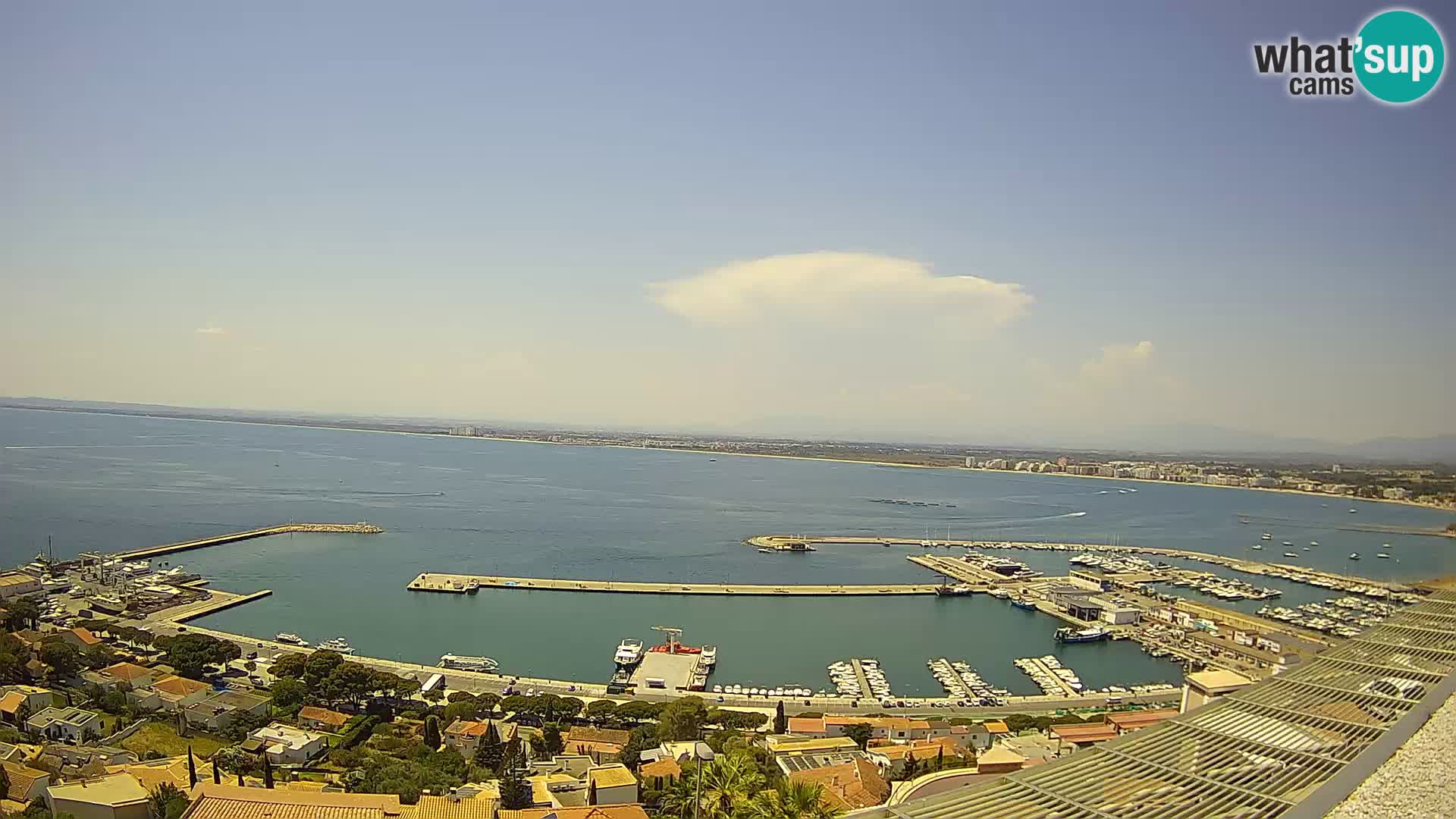 Livecam Hafen Roses –  Fischereihafen und die Bucht