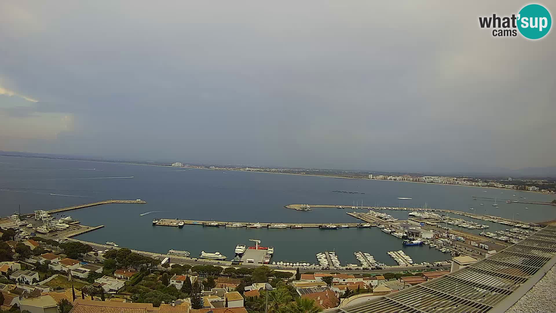 Livecam Hafen Roses –  Fischereihafen und die Bucht