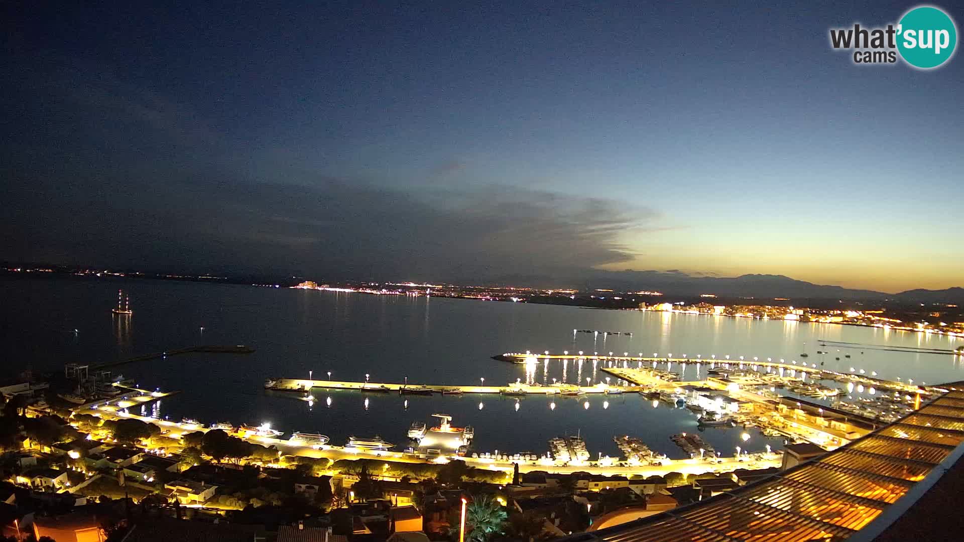 Livecam Hafen Roses –  Fischereihafen und die Bucht