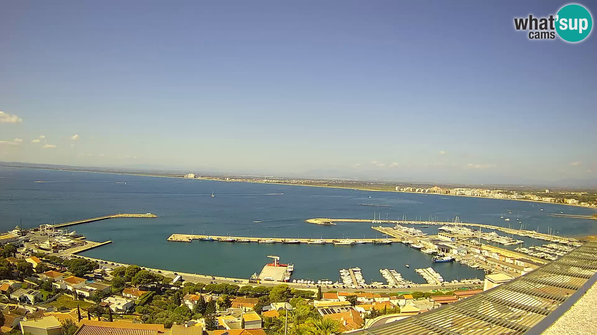 Livecam Hafen Roses –  Fischereihafen und die Bucht