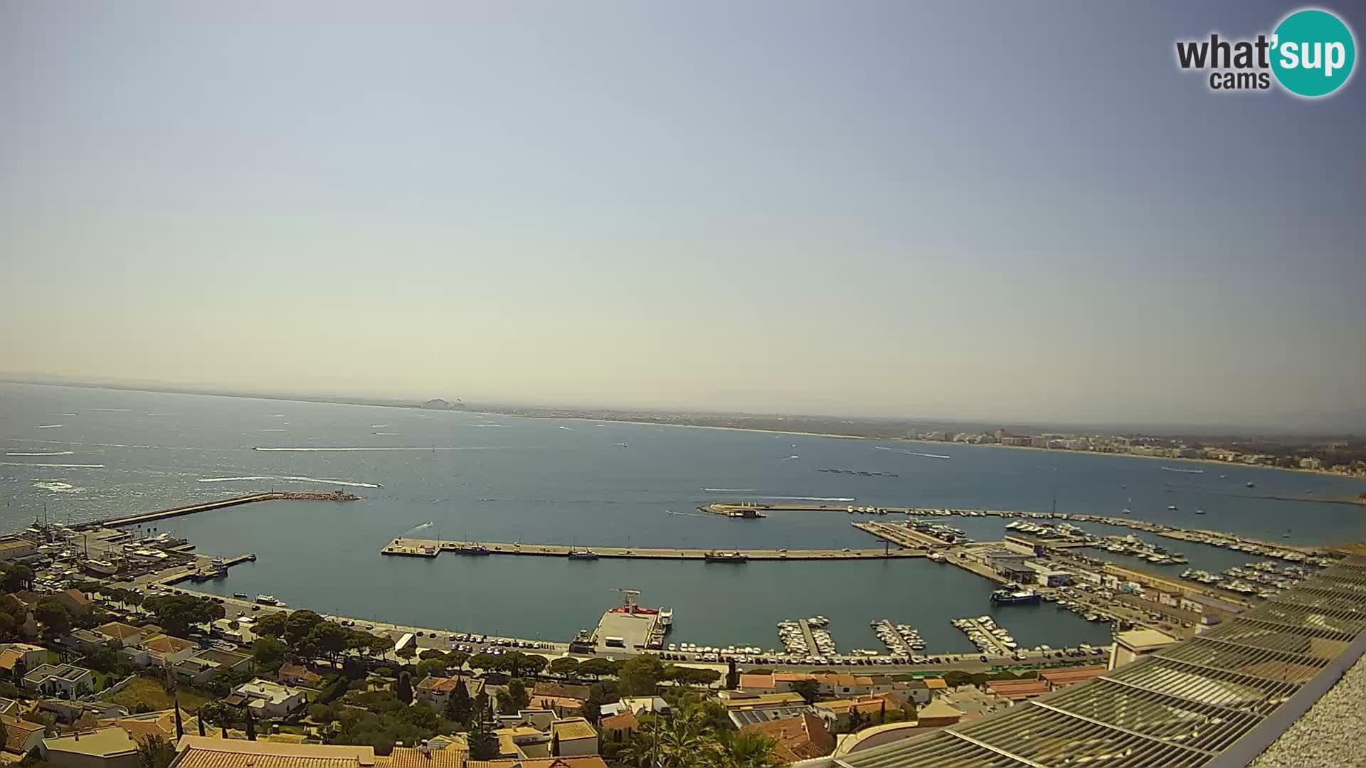Livecam Hafen Roses –  Fischereihafen und die Bucht