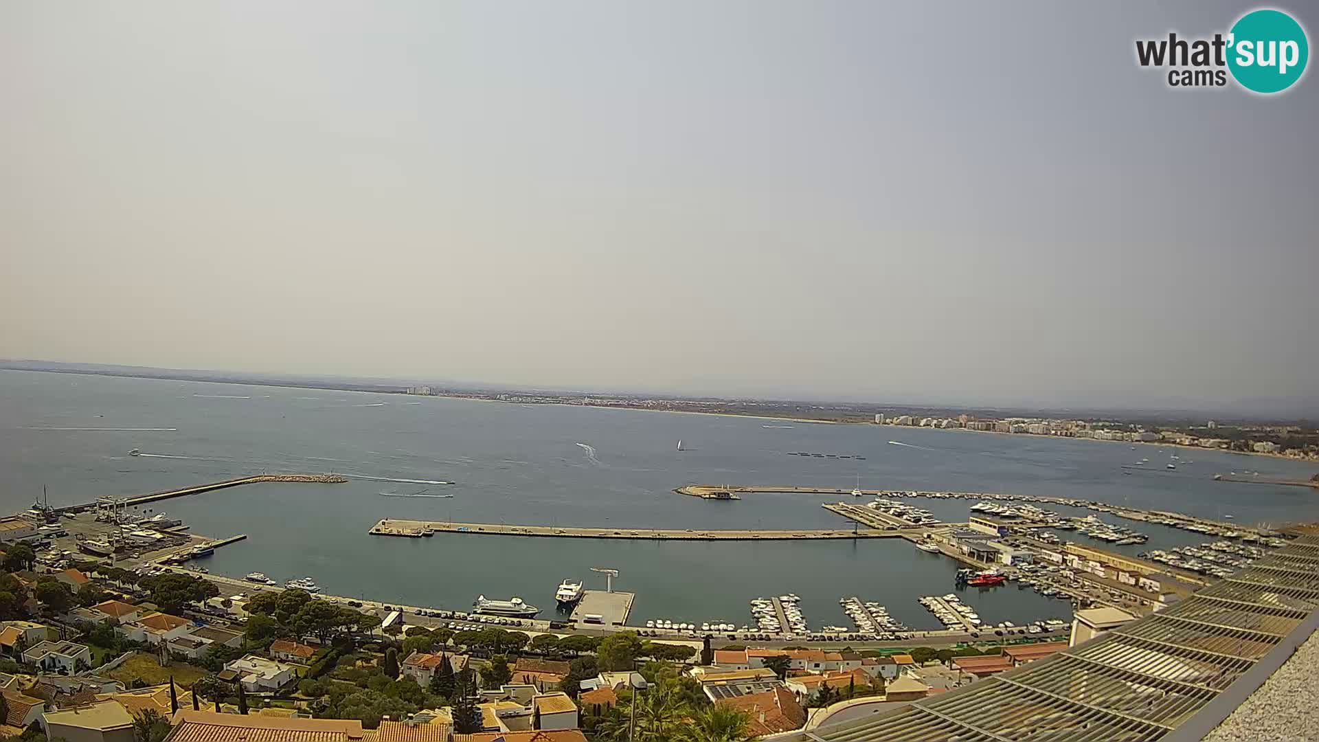 Livecam Hafen Roses –  Fischereihafen und die Bucht