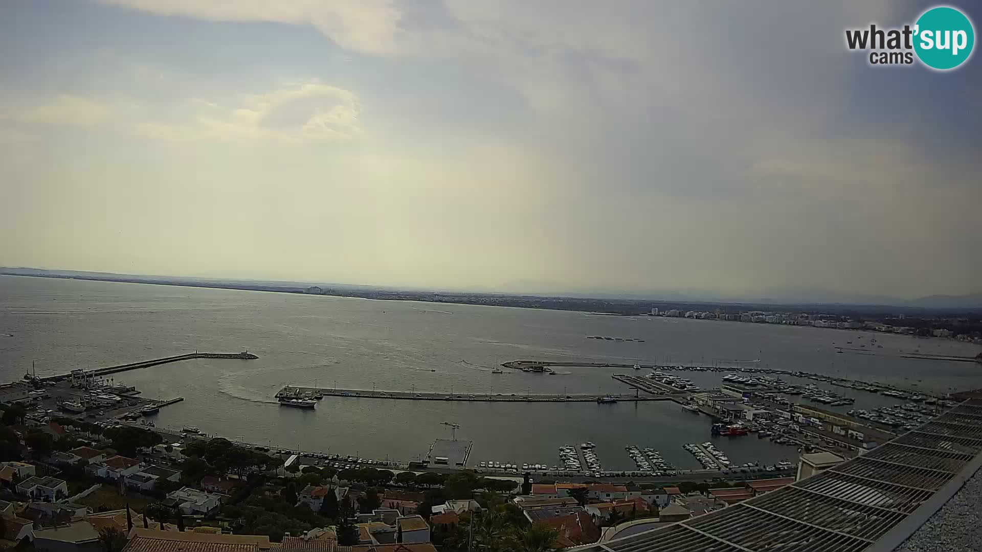 Livecam Hafen Roses –  Fischereihafen und die Bucht