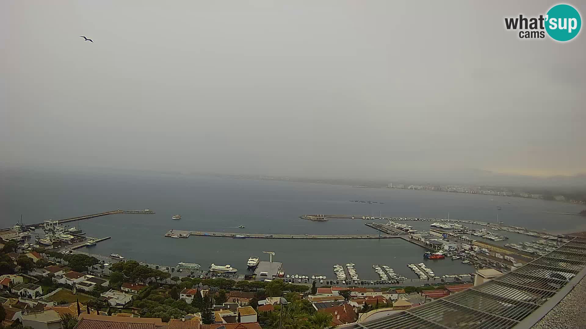 Livecam Hafen Roses –  Fischereihafen und die Bucht