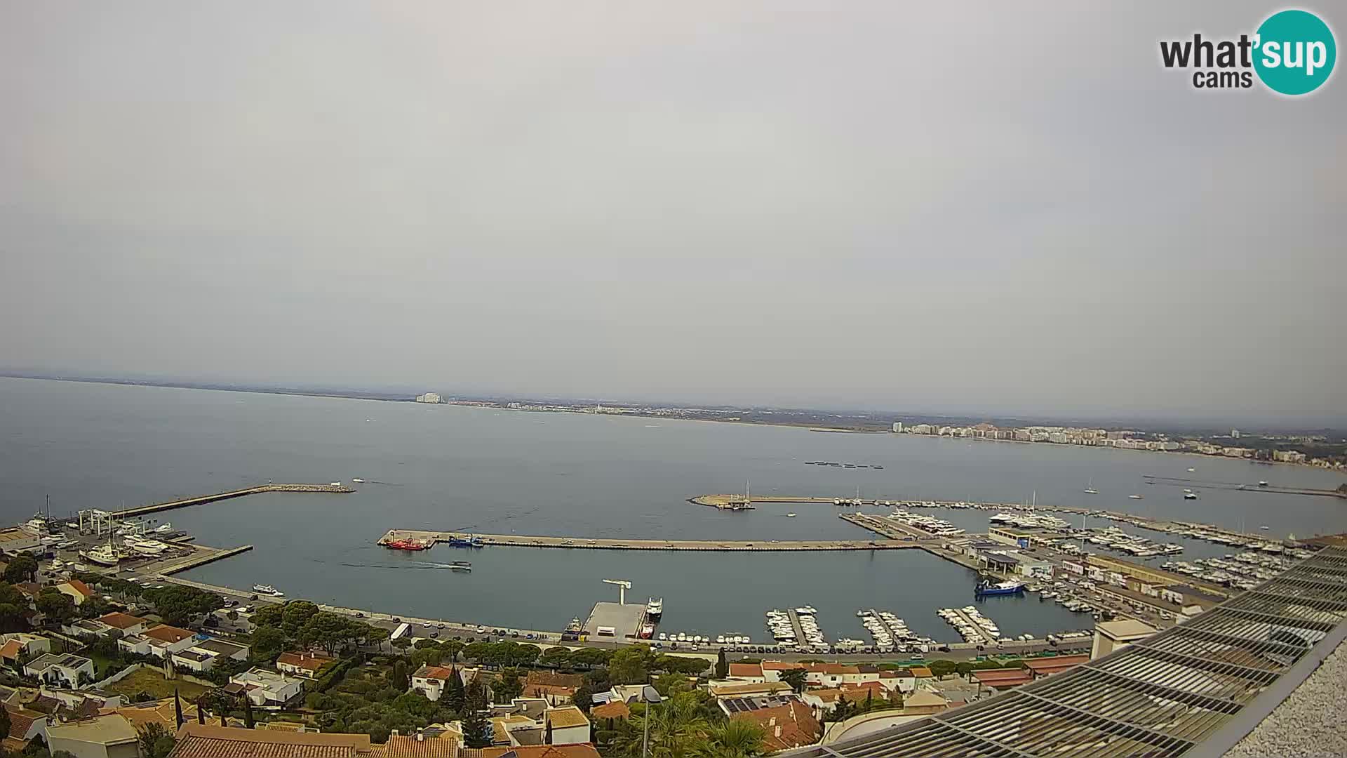 Livecam Hafen Roses –  Fischereihafen und die Bucht