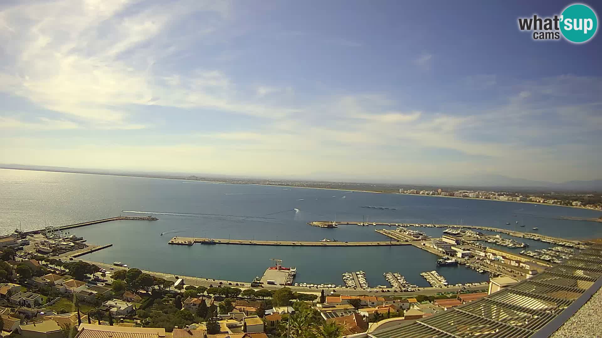 Livecam Hafen Roses –  Fischereihafen und die Bucht