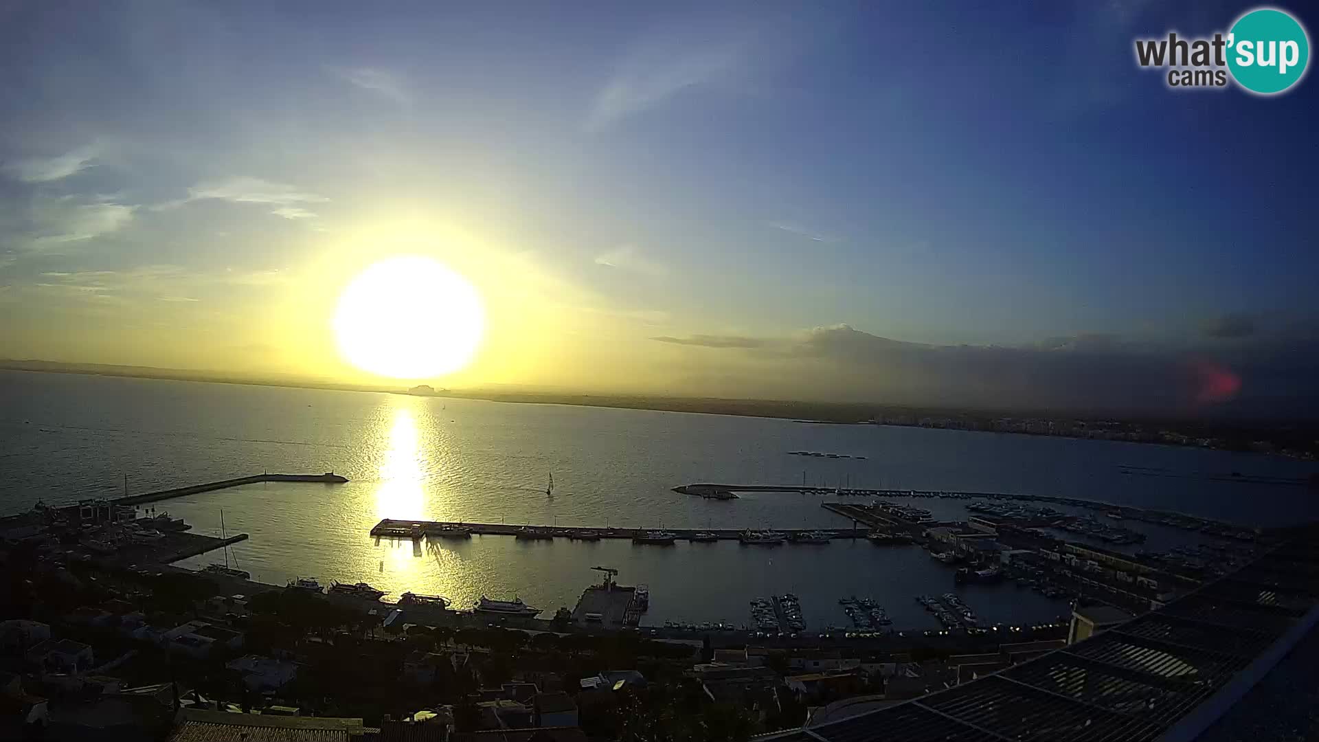 Livecam Hafen Roses –  Fischereihafen und die Bucht