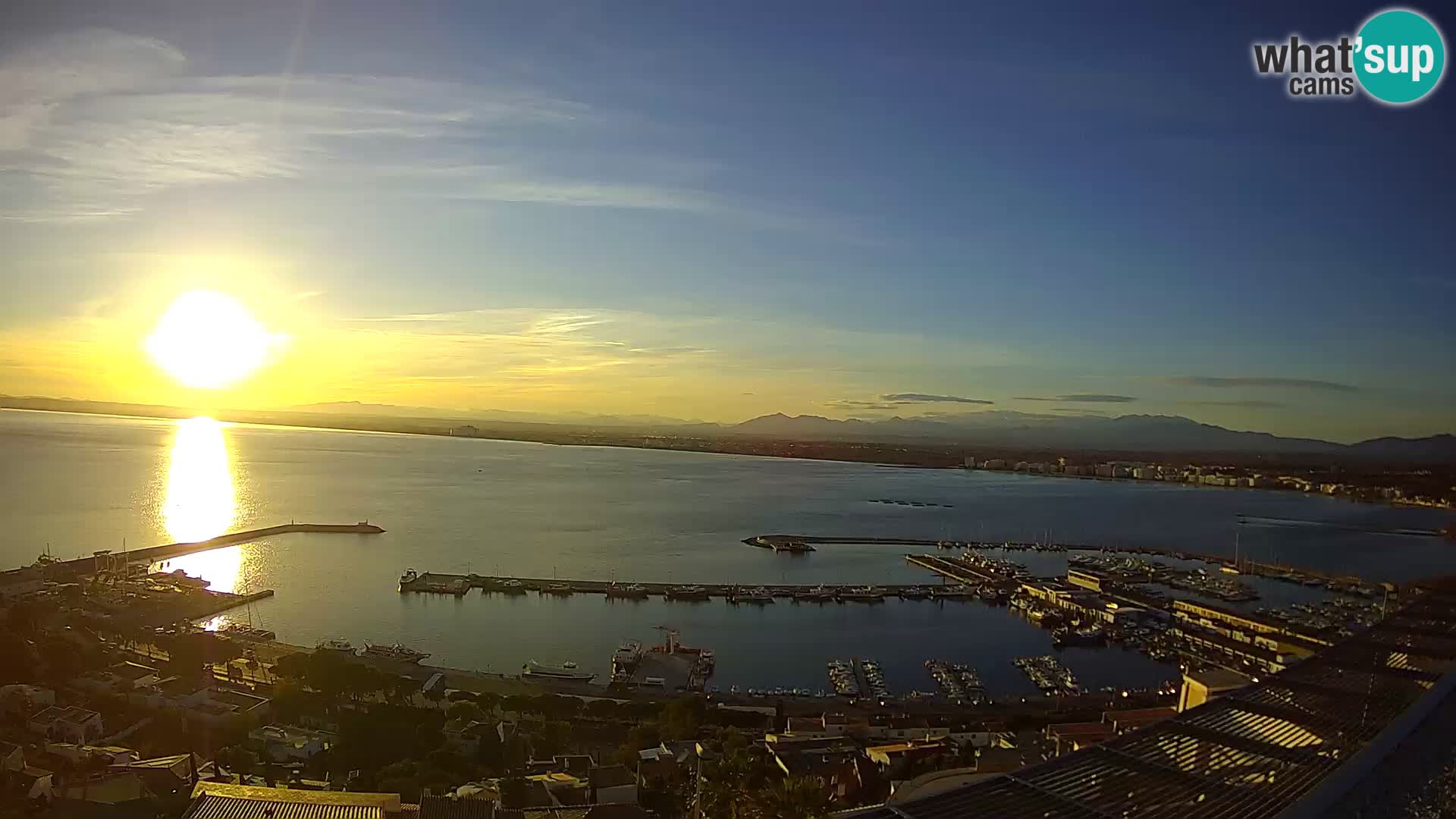 Livecam Hafen Roses – Fischereihafen und die Bucht