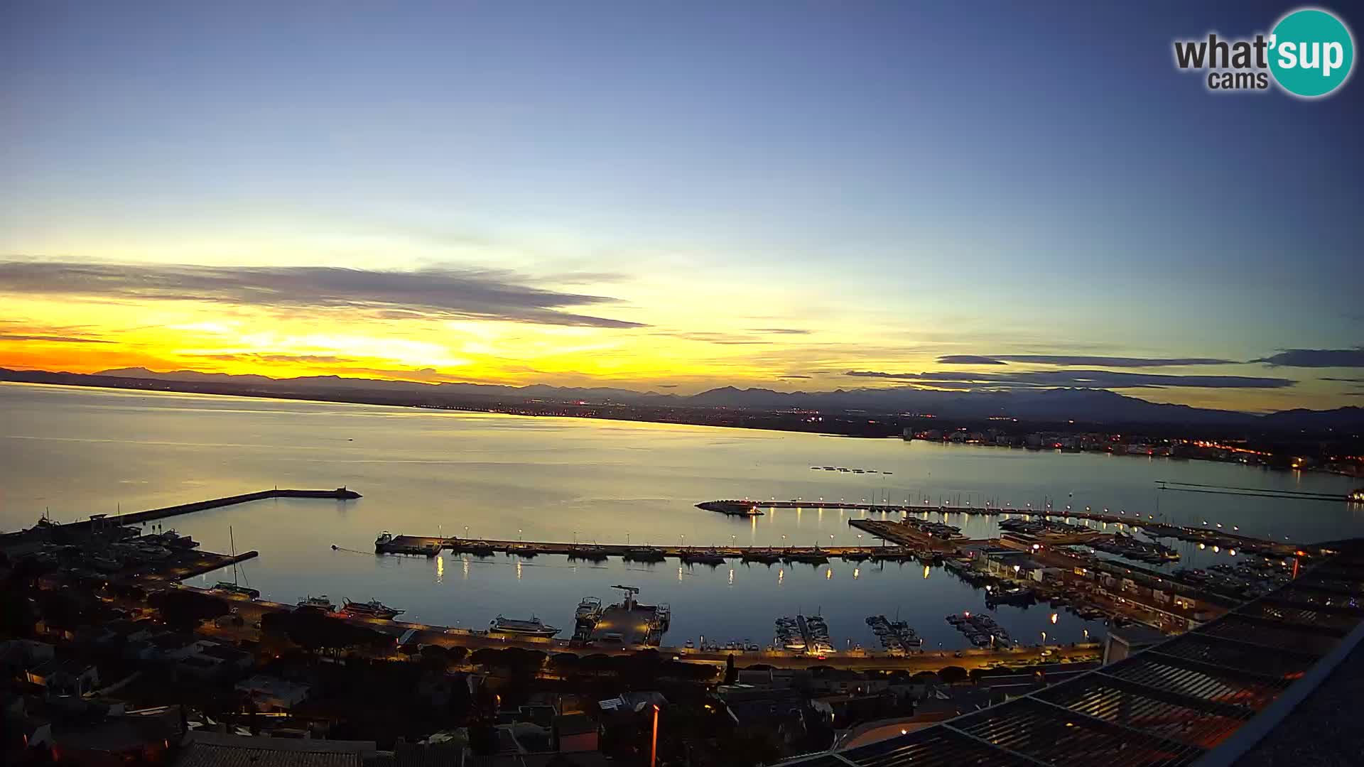 Livecam Hafen Roses –  Fischereihafen und die Bucht