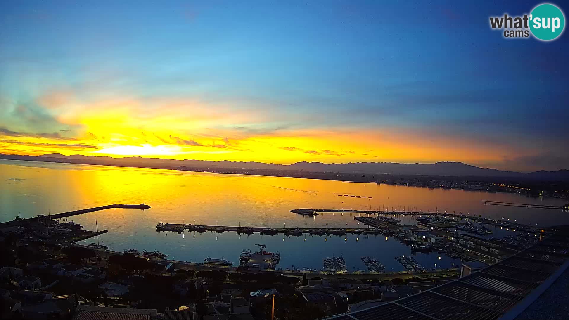 Livecam Hafen Roses –  Fischereihafen und die Bucht