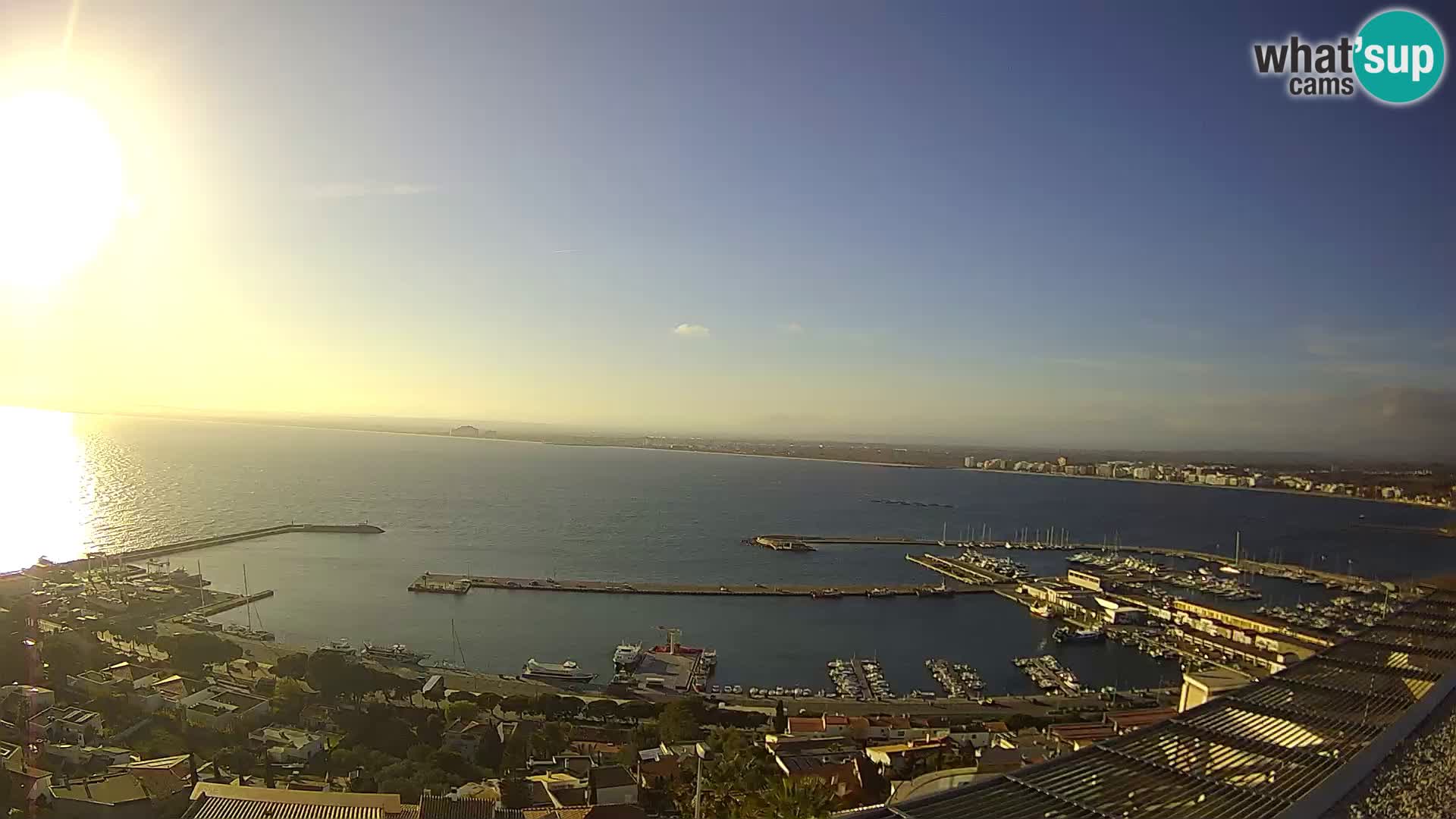 Livecam Hafen Roses – Fischereihafen und die Bucht