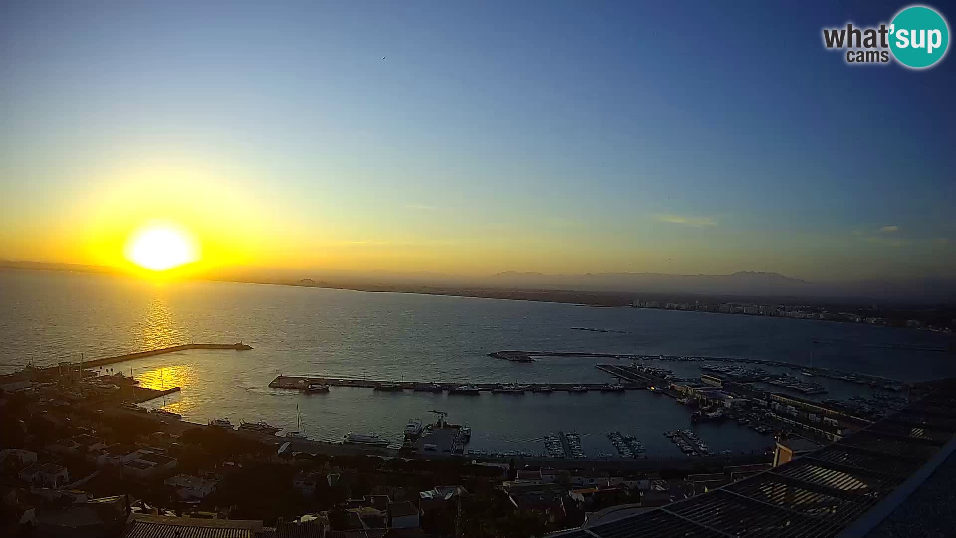 Livecam Hafen Roses – Fischereihafen und die Bucht