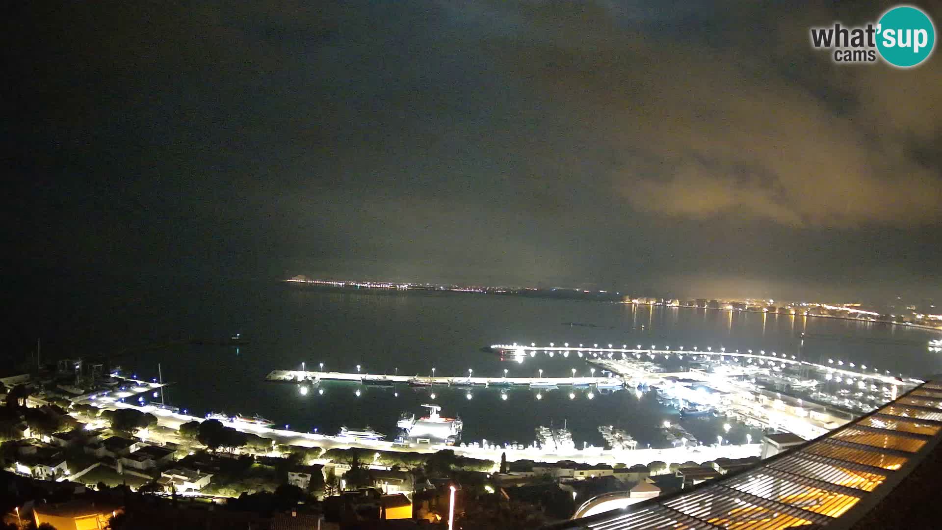 Livecam Hafen Roses –  Fischereihafen und die Bucht