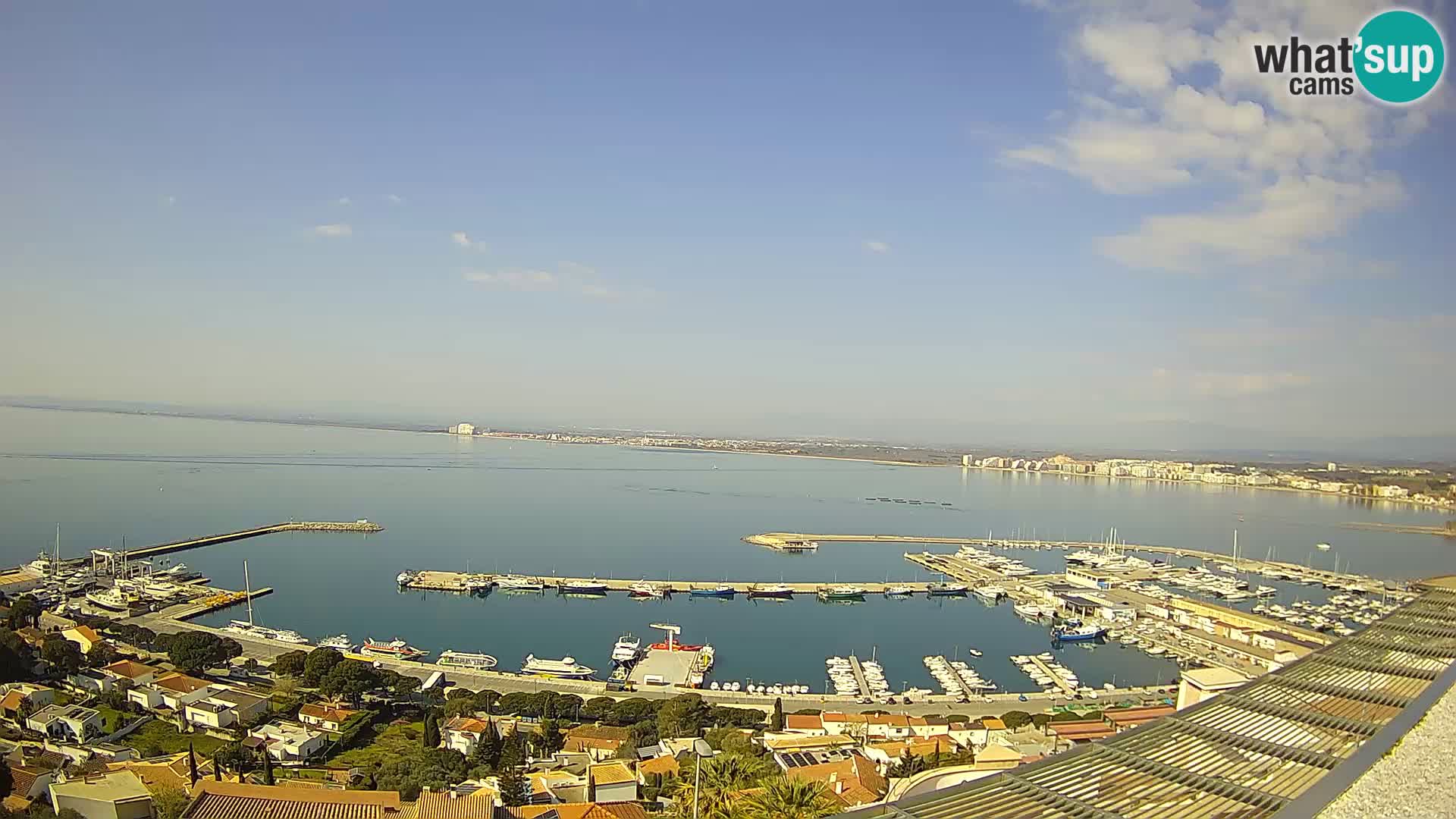 Livecam Hafen Roses –  Fischereihafen und die Bucht