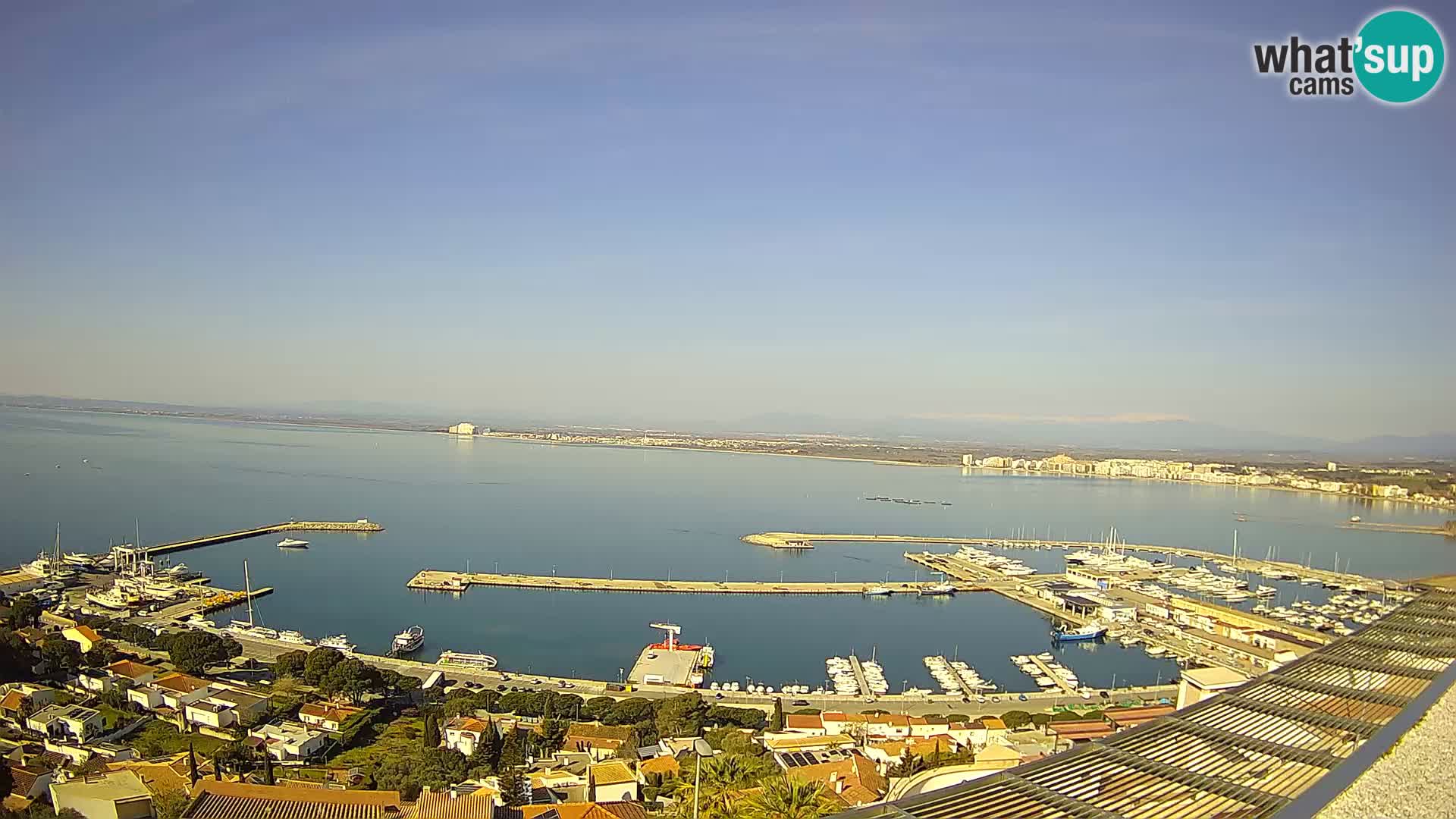 Livecam Hafen Roses –  Fischereihafen und die Bucht