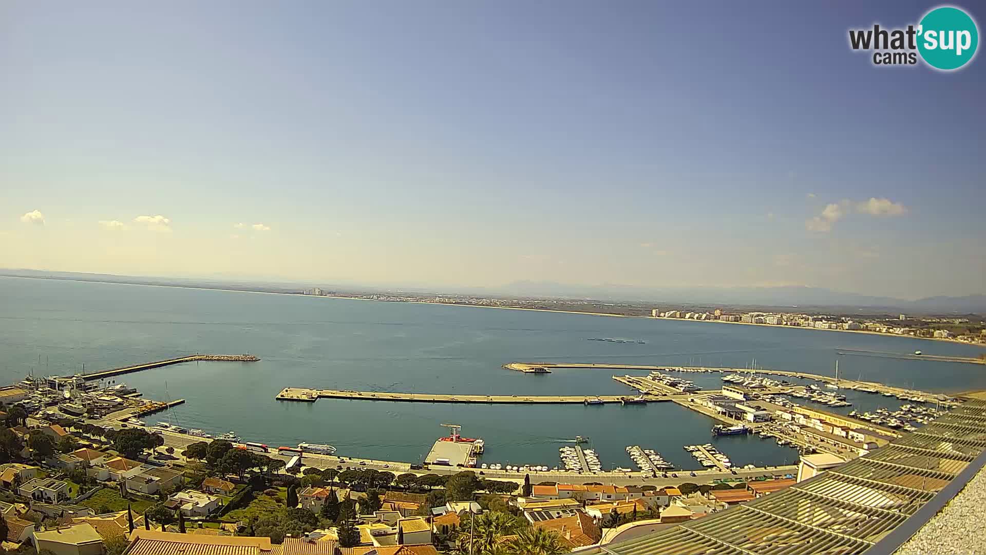 Livecam Hafen Roses –  Fischereihafen und die Bucht