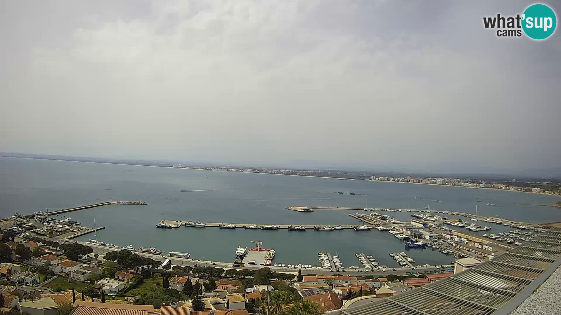 Livecam Hafen Roses –  Fischereihafen und die Bucht