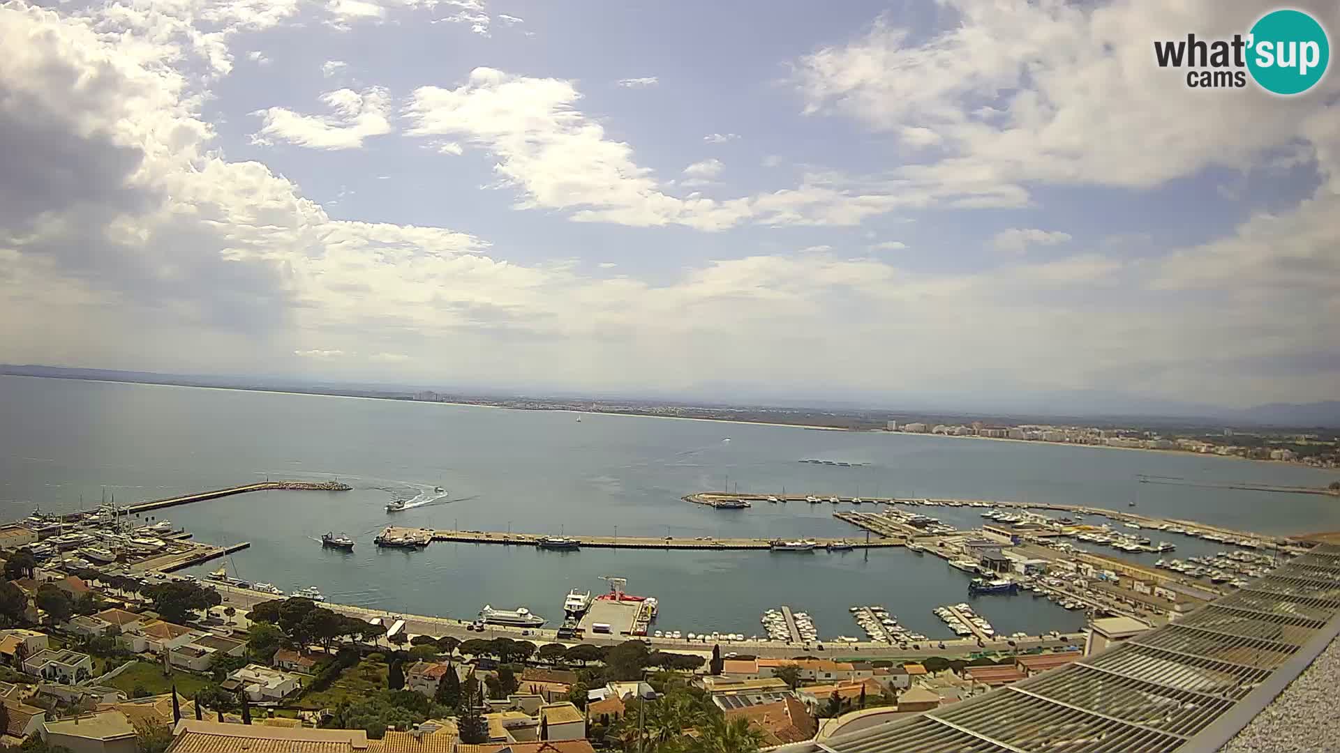 Livecam Hafen Roses –  Fischereihafen und die Bucht