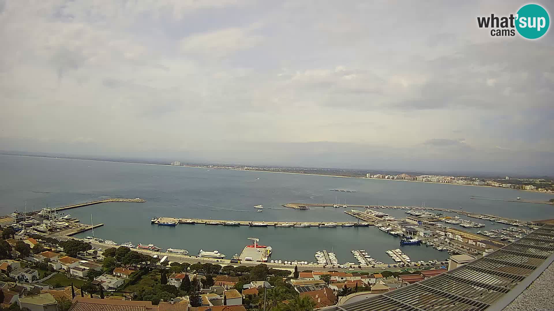 Livecam Hafen Roses –  Fischereihafen und die Bucht